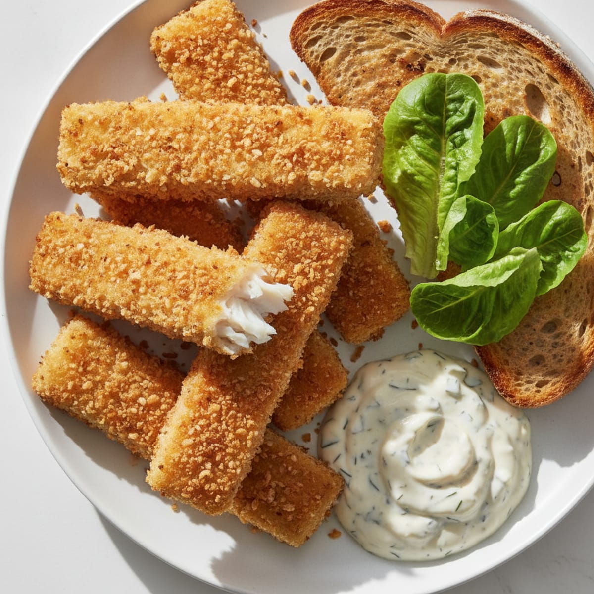 Baked Fish Fingers with Tartar Sauce