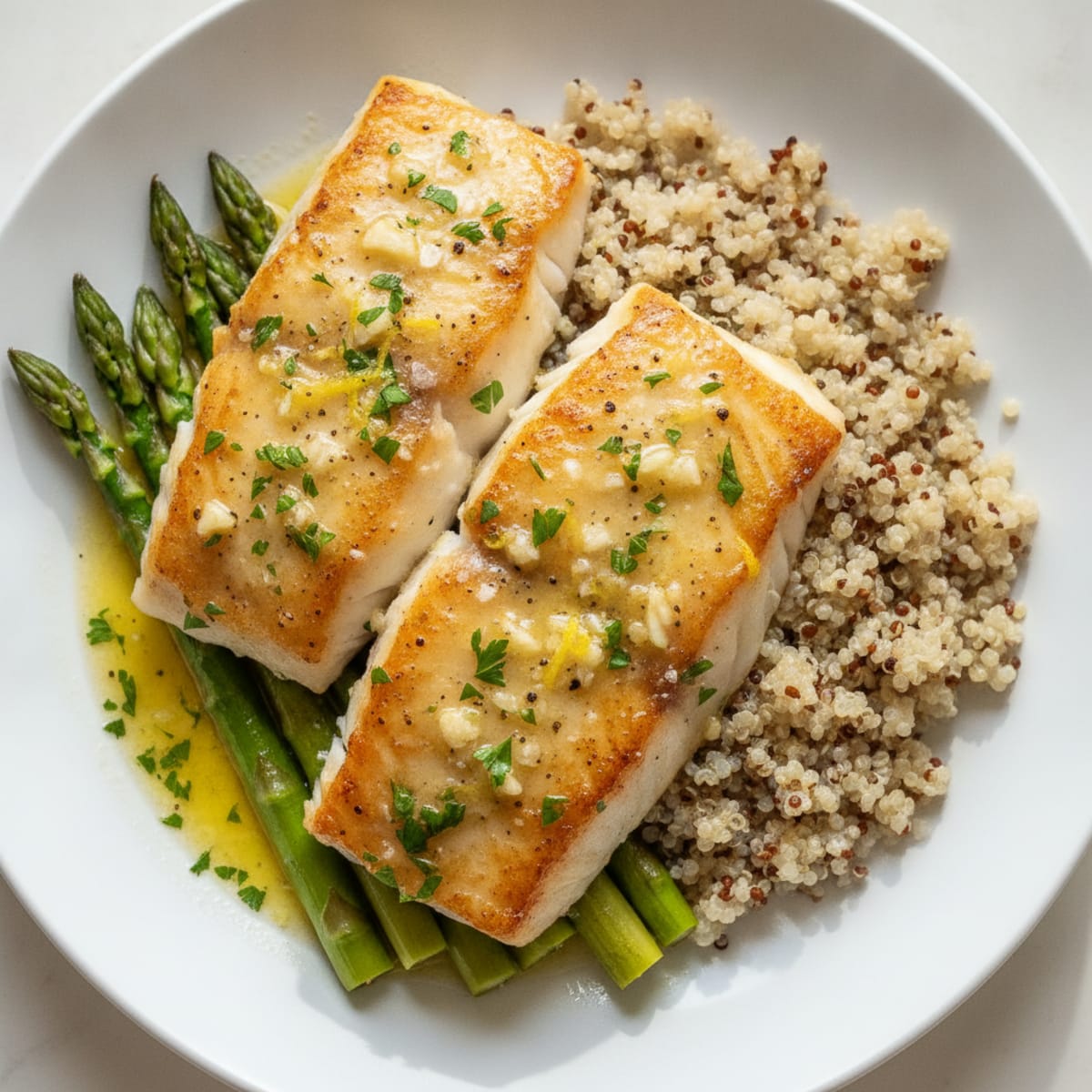 Baked Cod with Lemon-Herb Butter