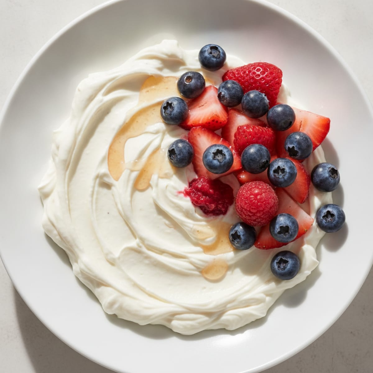 Silky Vanilla Protein Yogurt with Berries