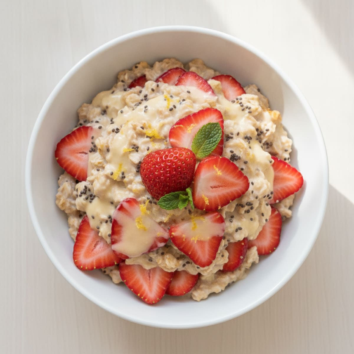 Strawberry Shortcake Overnight Oats