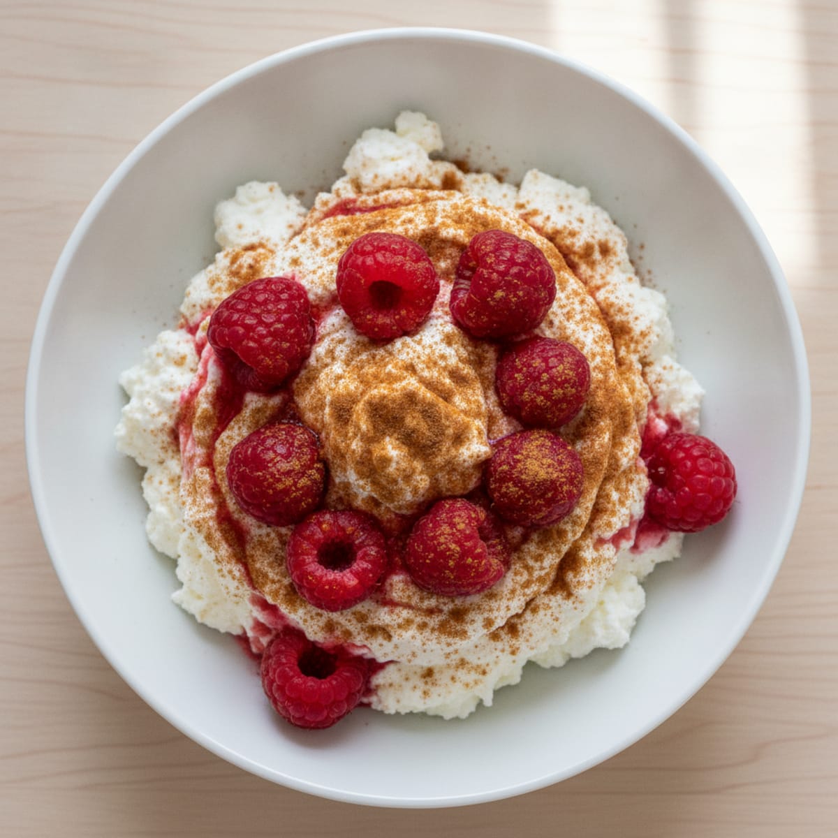Cinnamon Cottage Cheese with Berries