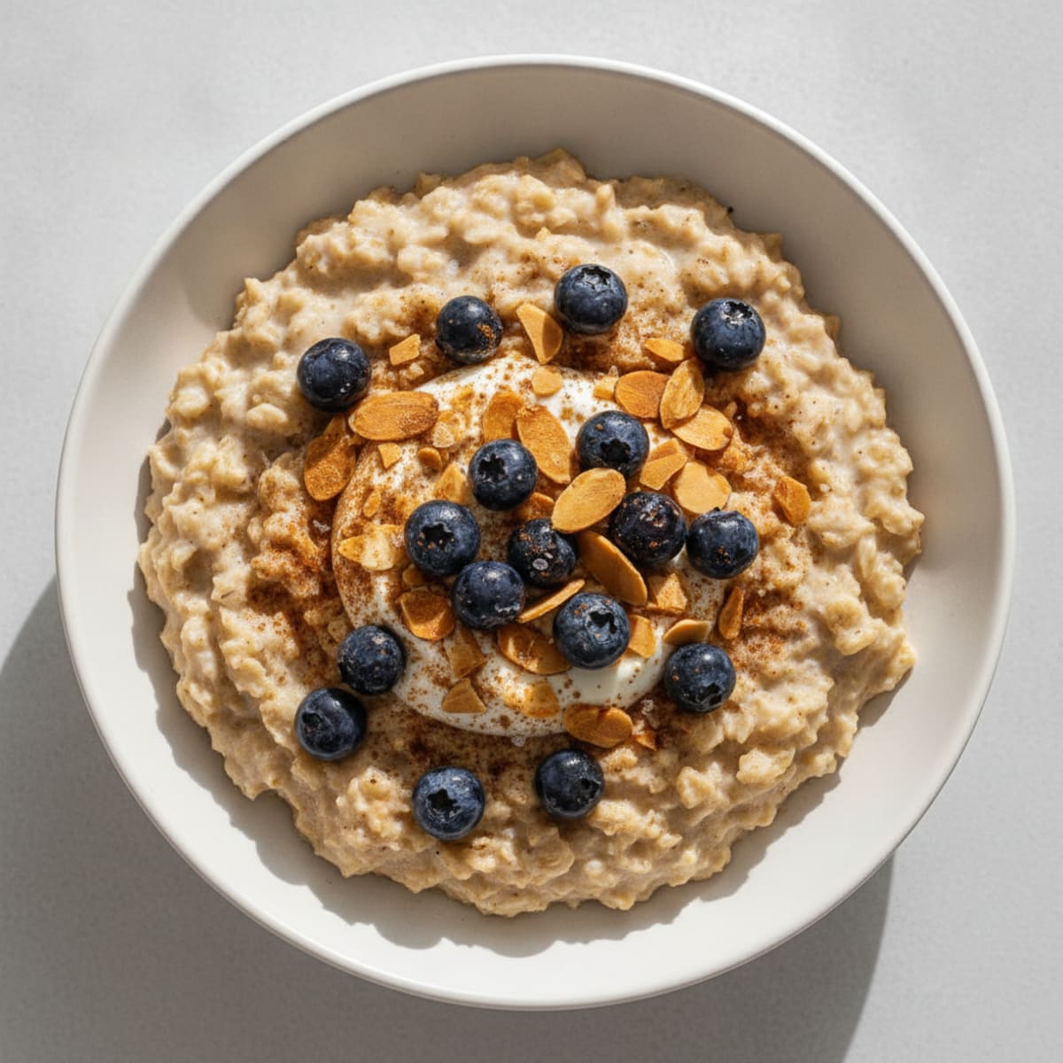 High-Protein Oatmeal with Berries and Almonds