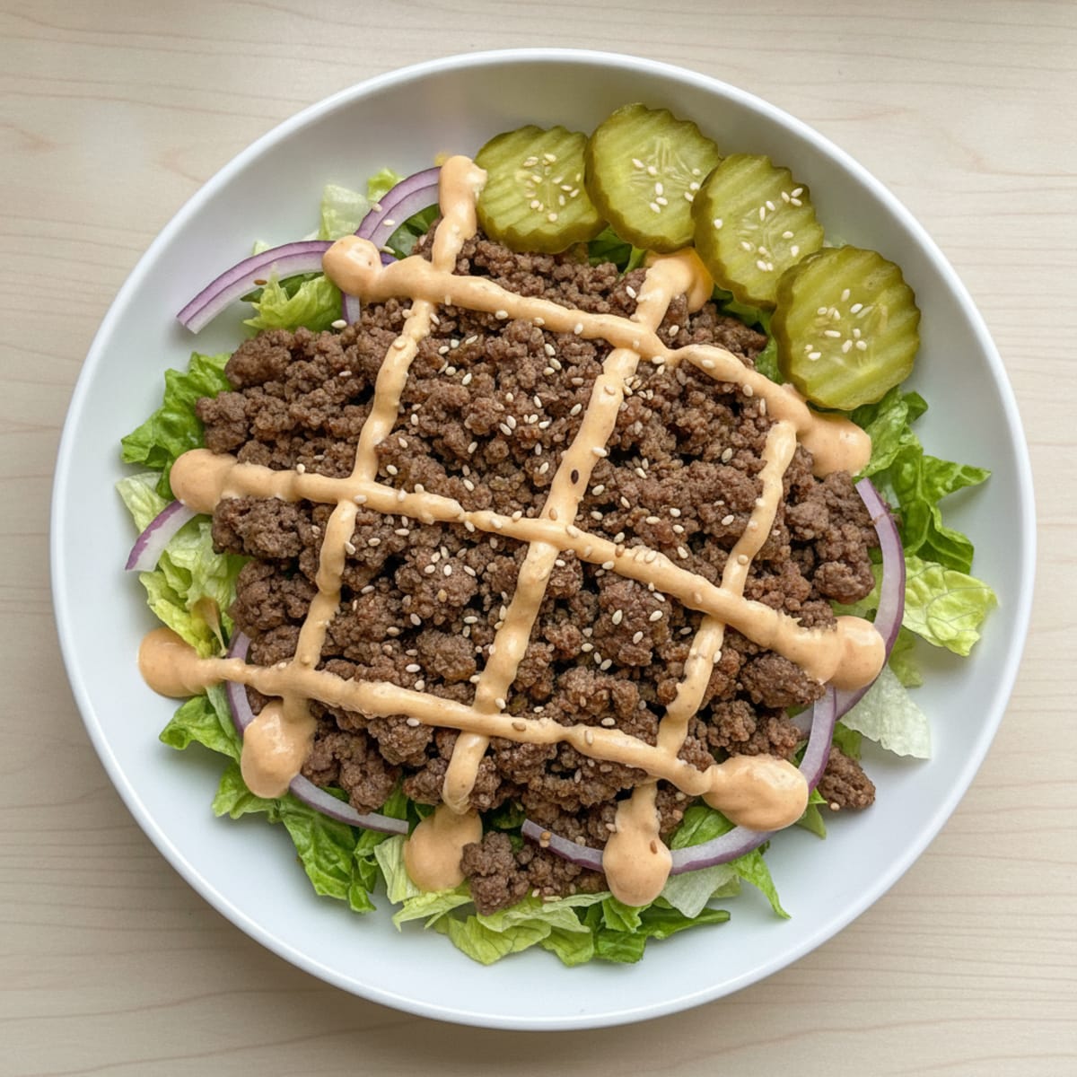 Big Mac Inspired Protein Bowl