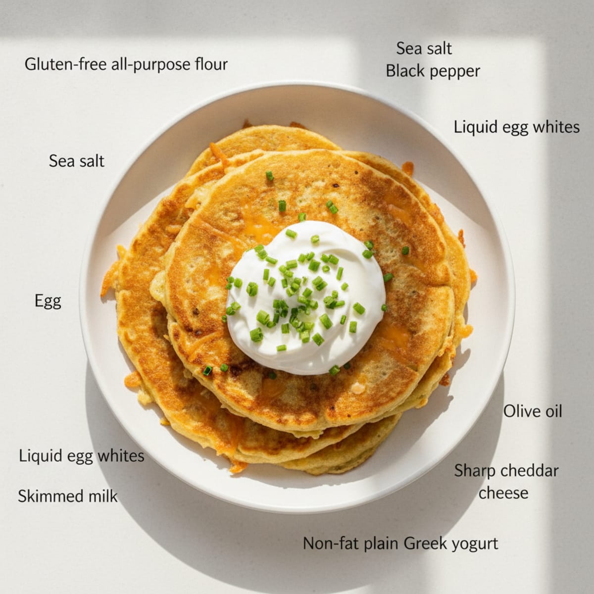 Cheddar Savory Gluten-Free Pancakes