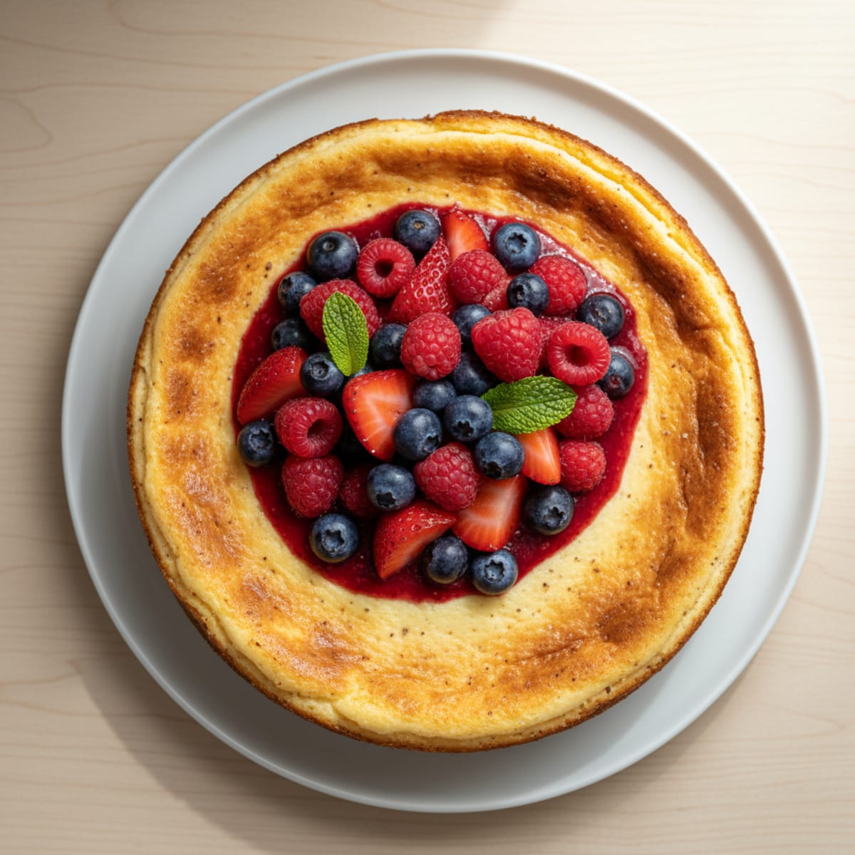 Greek Yogurt Protein Cheesecake with Berries