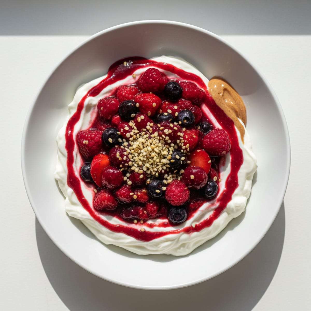 Silky Vanilla Protein Yogurt with Berry Compote