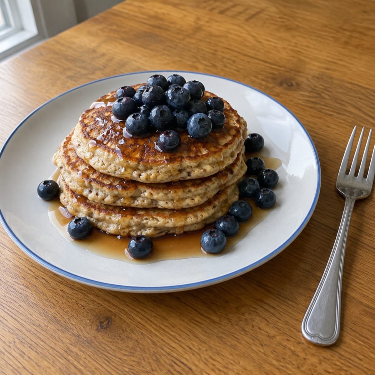Protein oat pancakes with berries