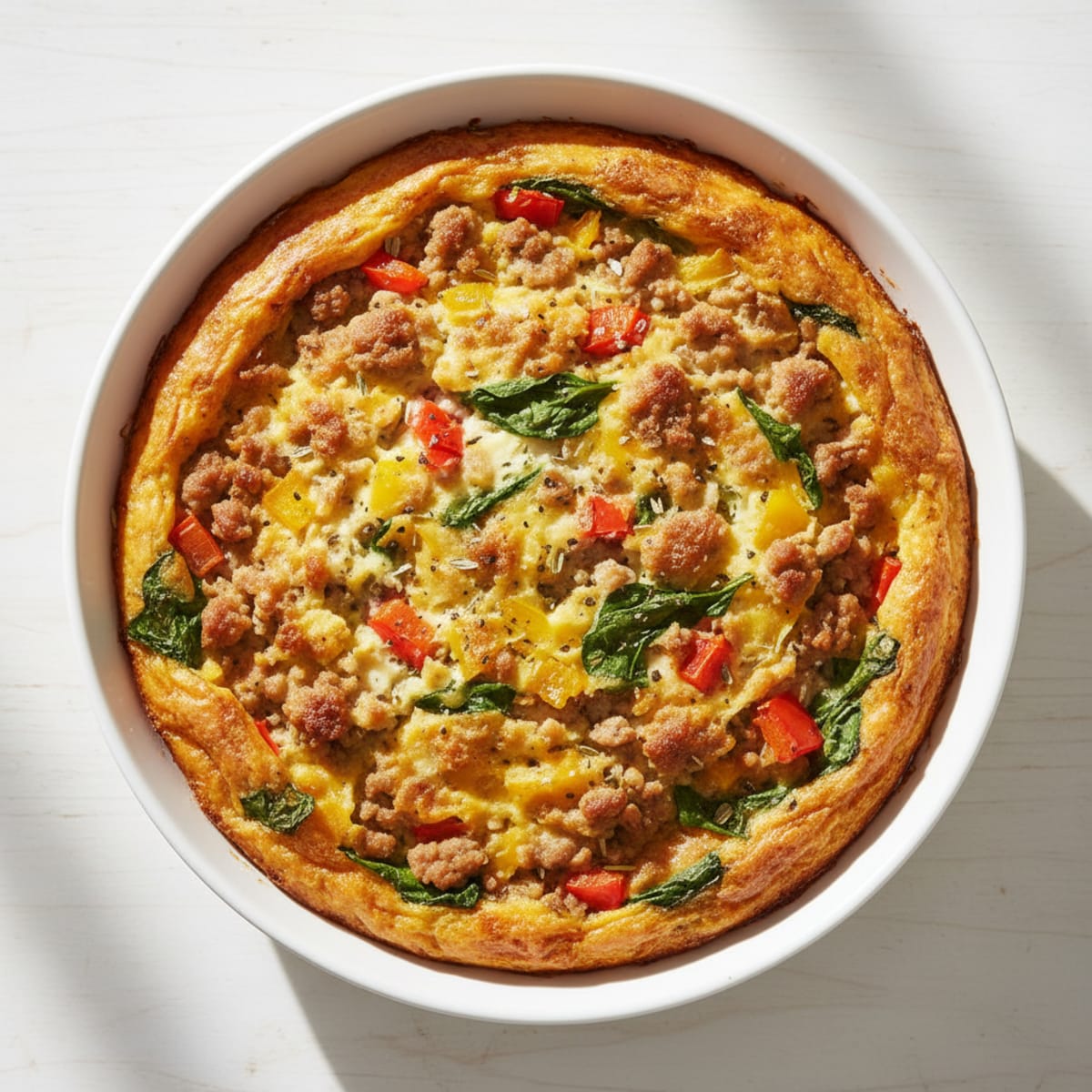Savory Breakfast Egg and Sausage Bake