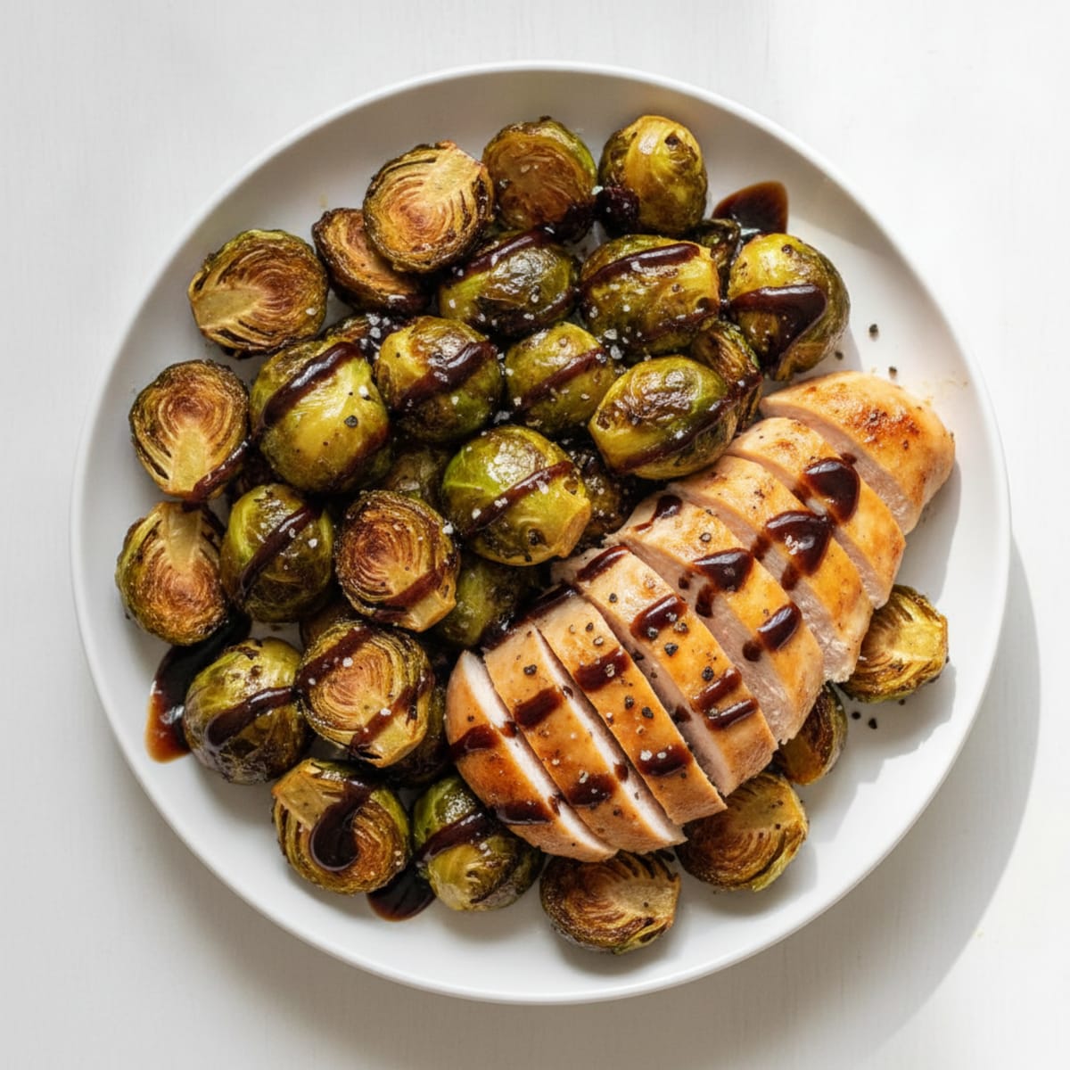 Roasted Brussels Sprouts with Balsamic Glaze