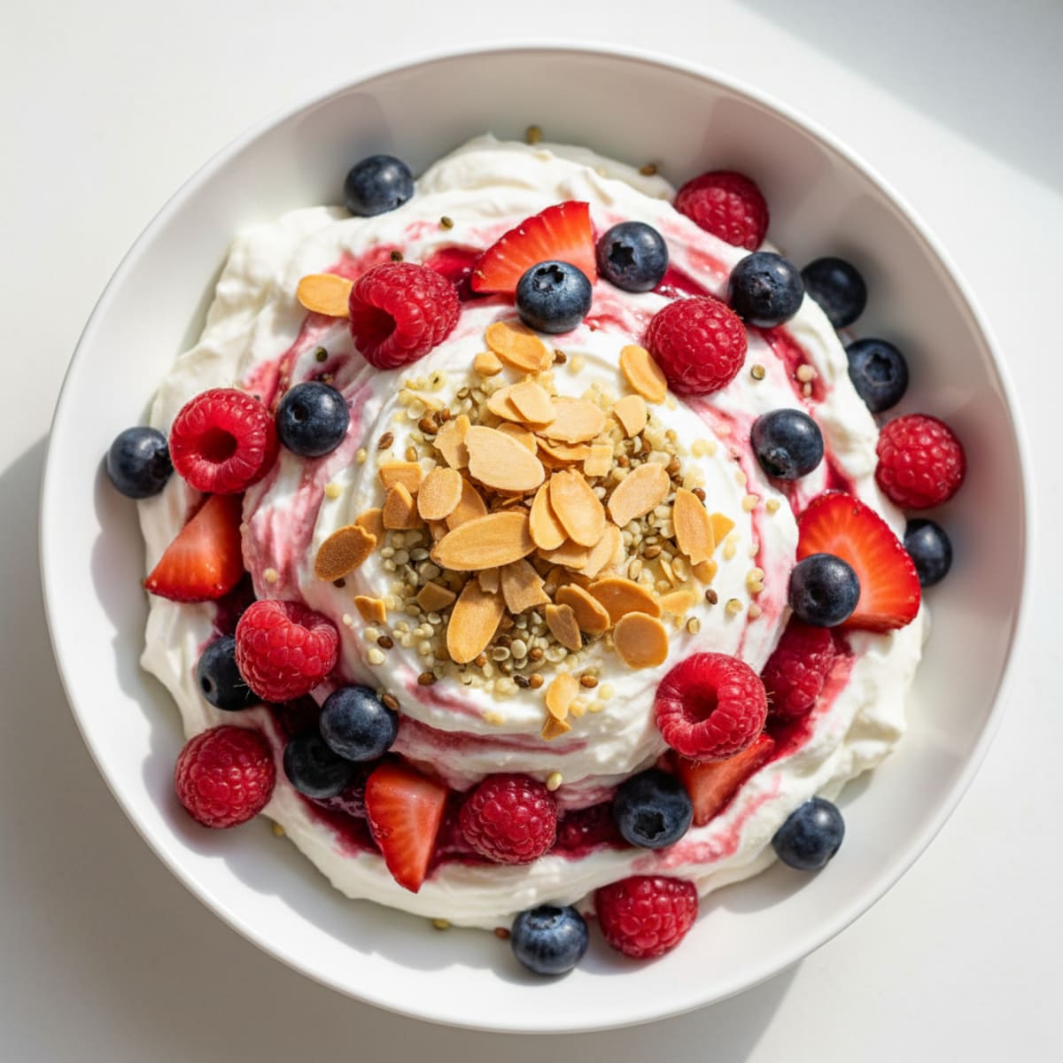 Greek Yogurt Protein Parfait with Mixed Berries