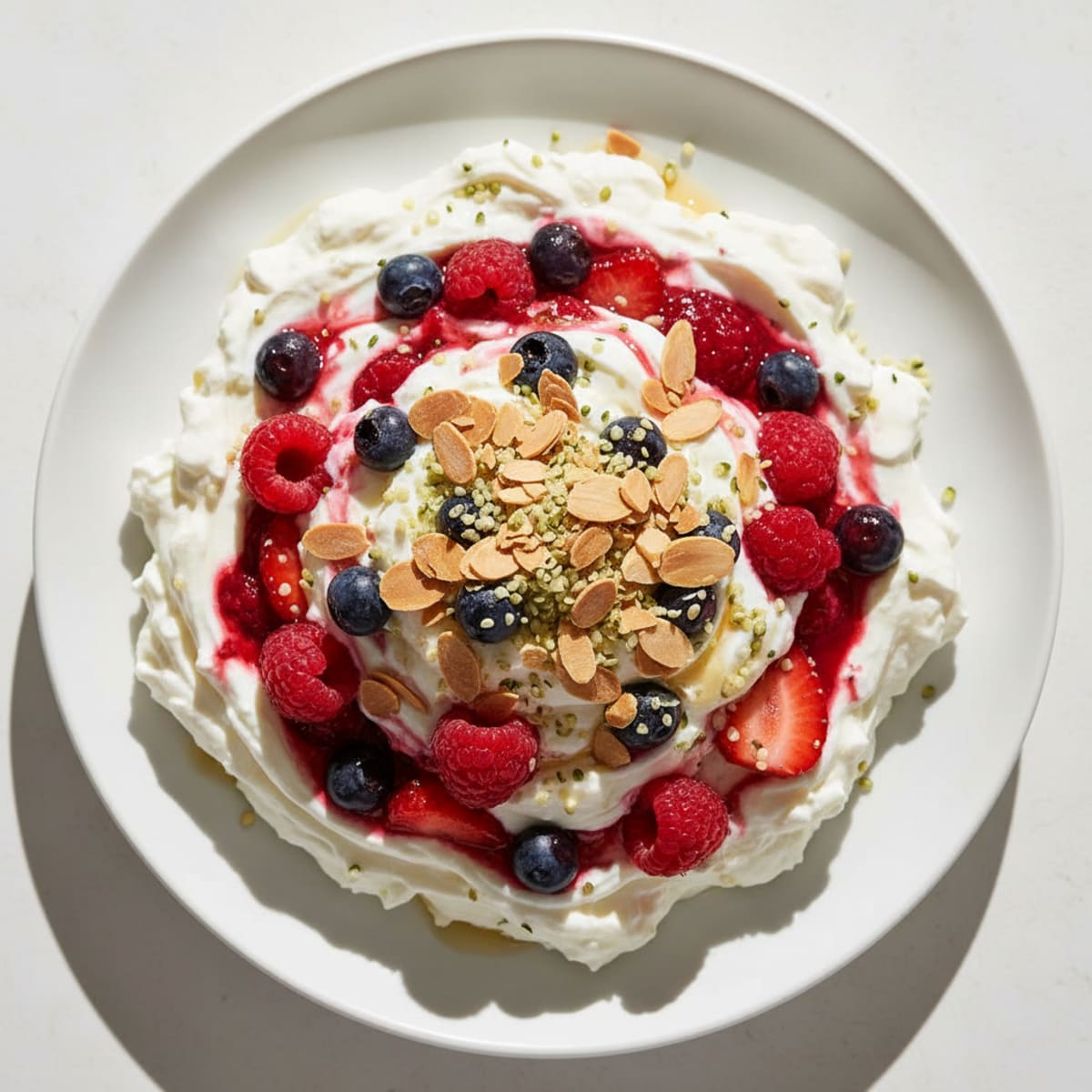 Creamy Greek Yogurt Protein Parfait with Berries and Almonds