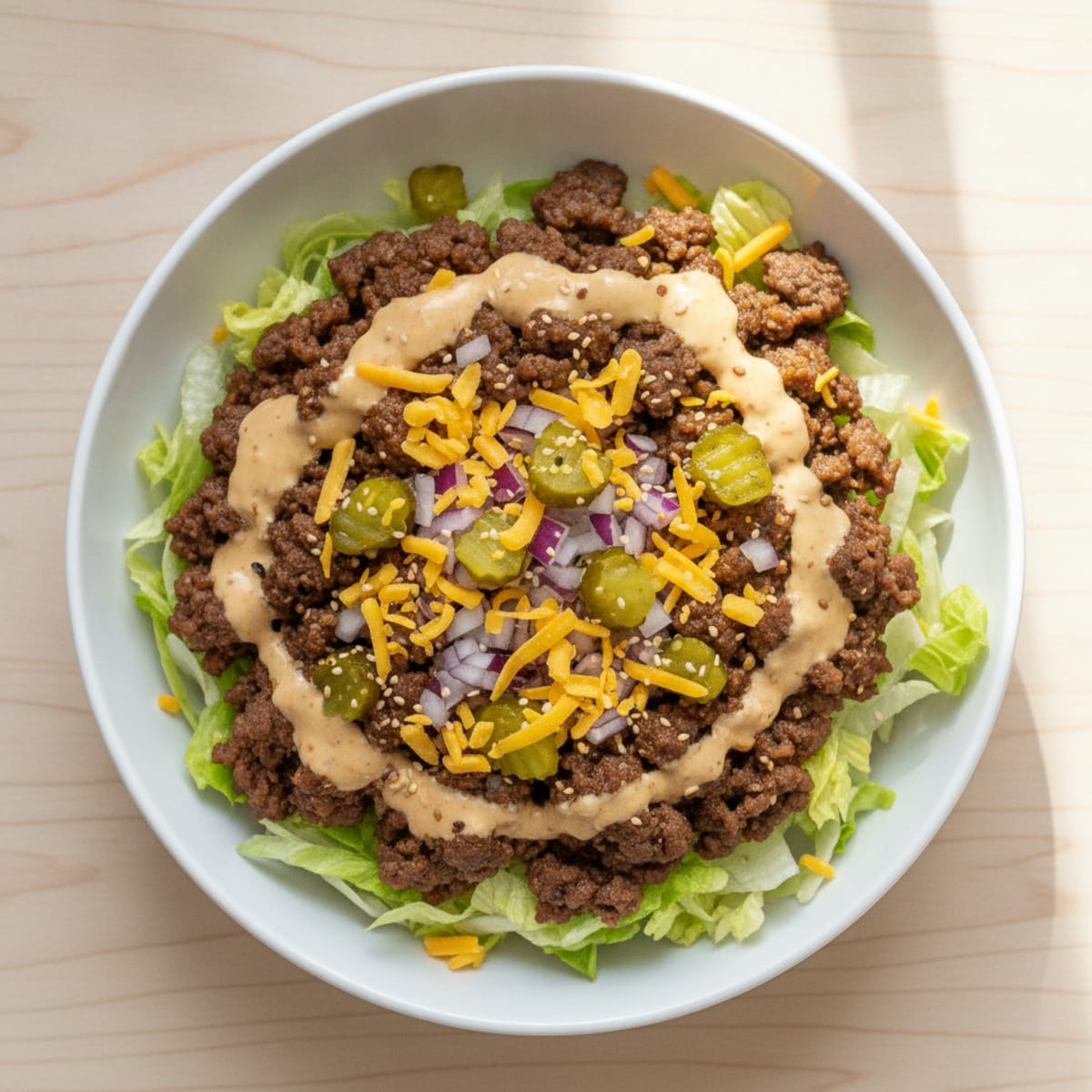Big Mac Inspired Protein Bowl