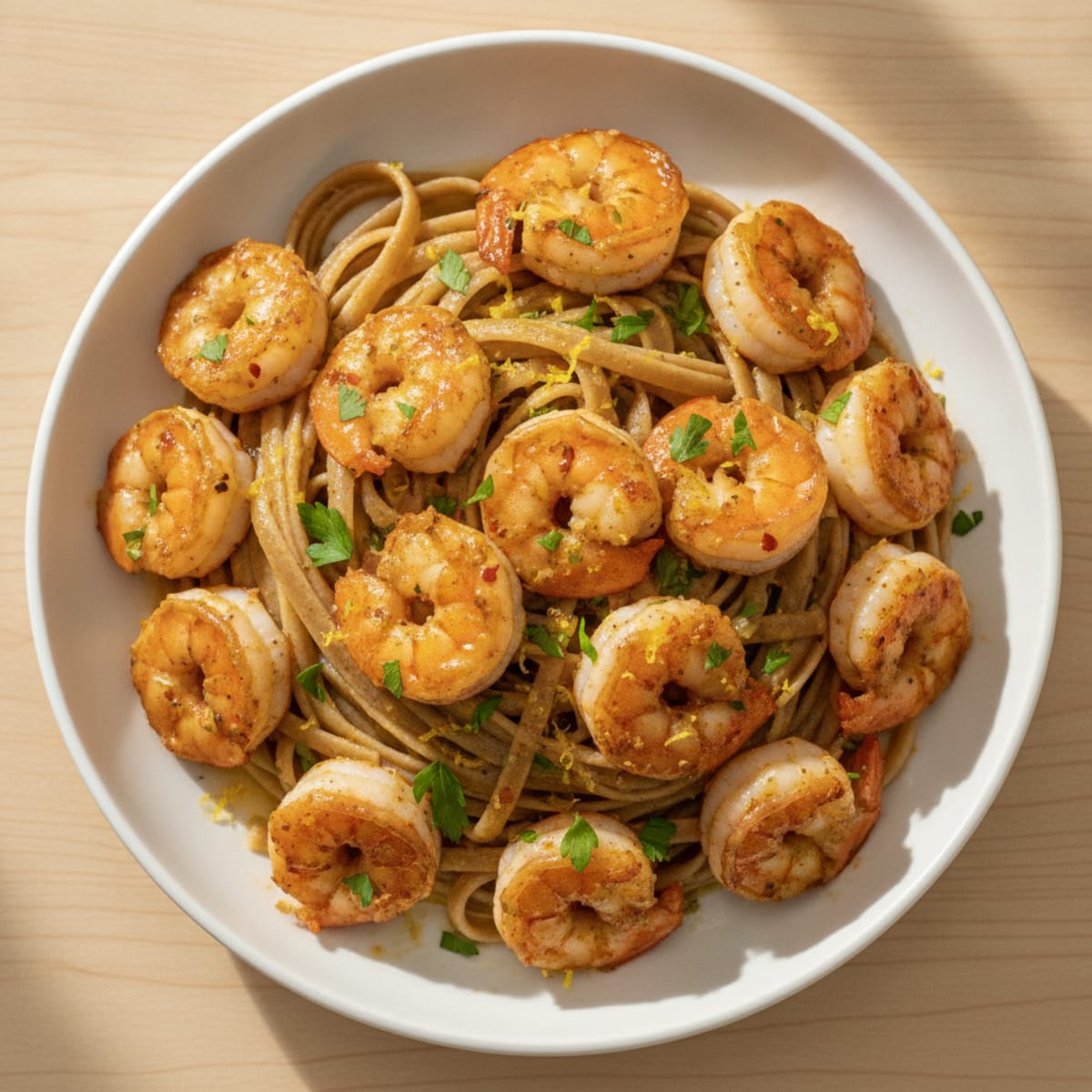 Garlic Butter Shrimp Scampi with Linguine