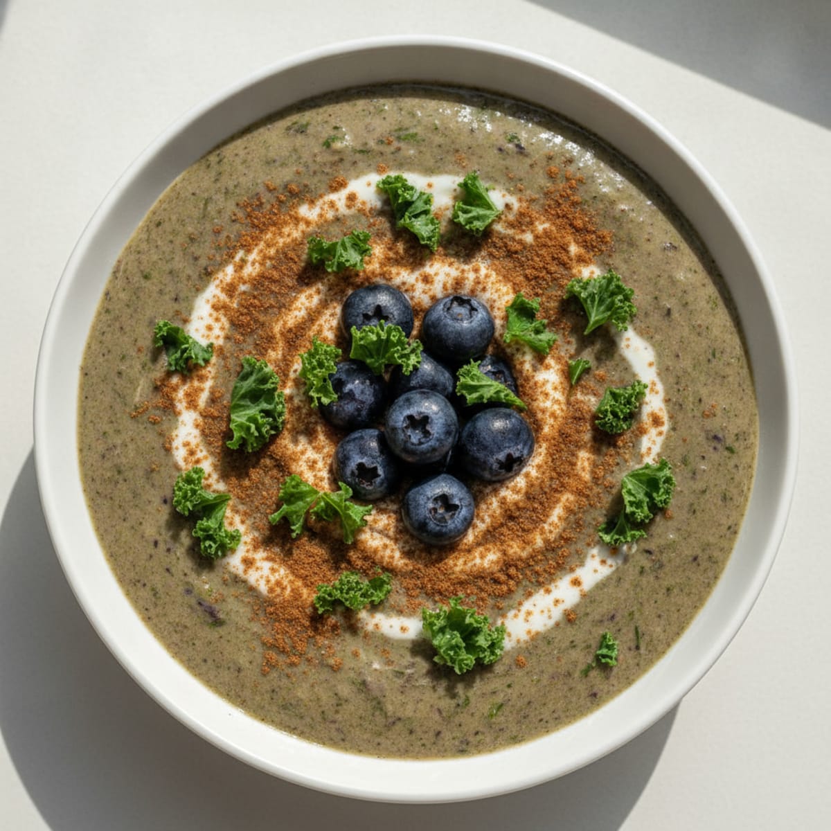 Kale Blueberry Cinnamon Protein Smoothie