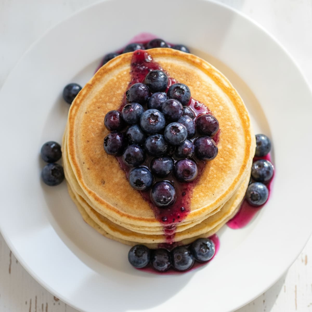 Fluffy Buttermilk Pancakes with Berries