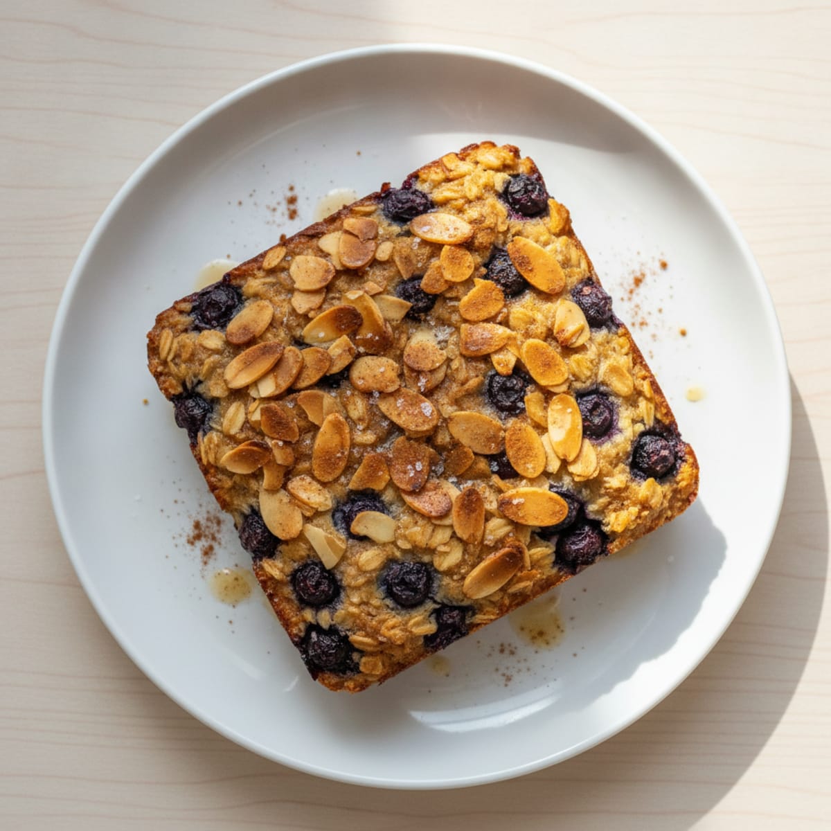 Blueberry Almond Oatmeal Bake