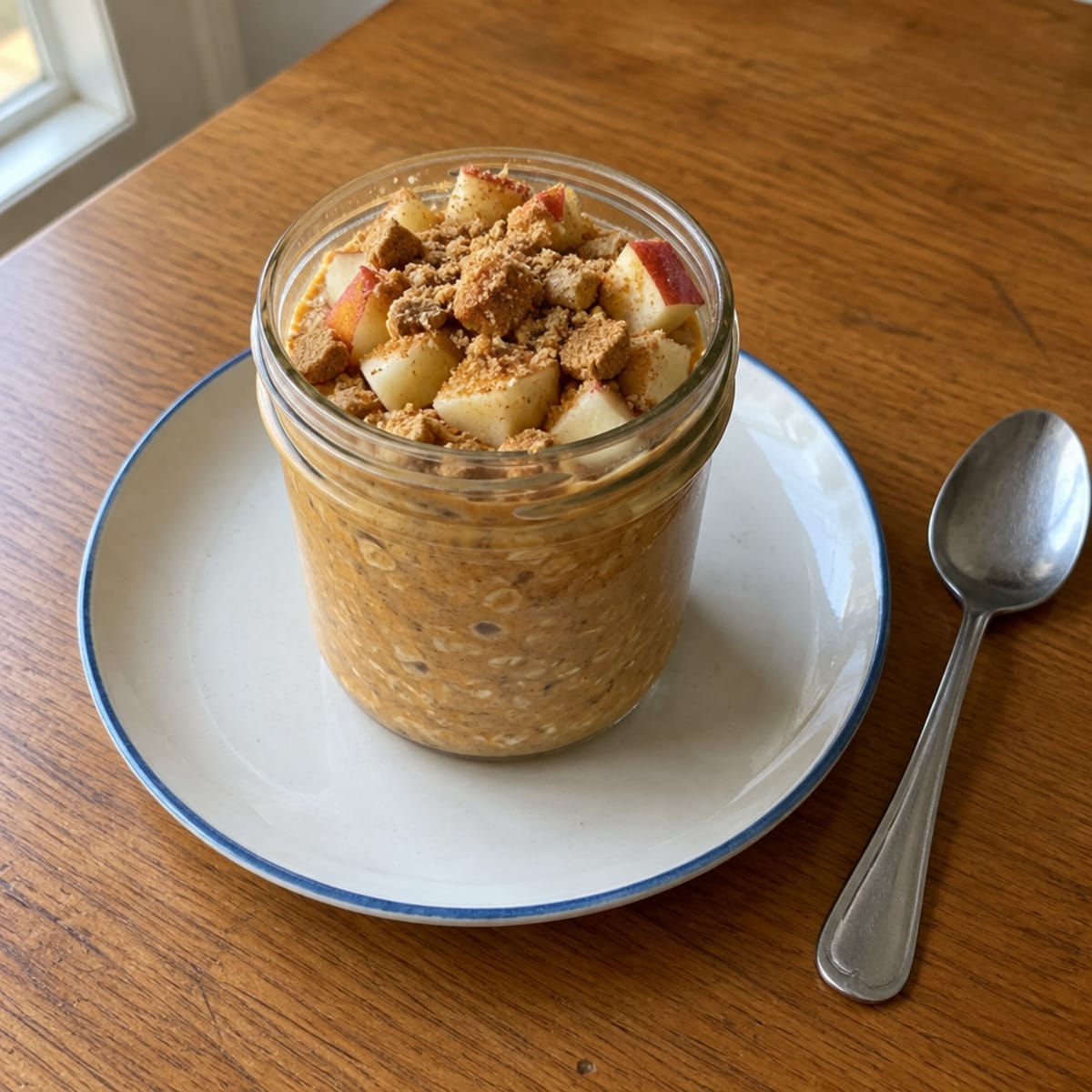 Pumpkin apple cheesecake overnight oats