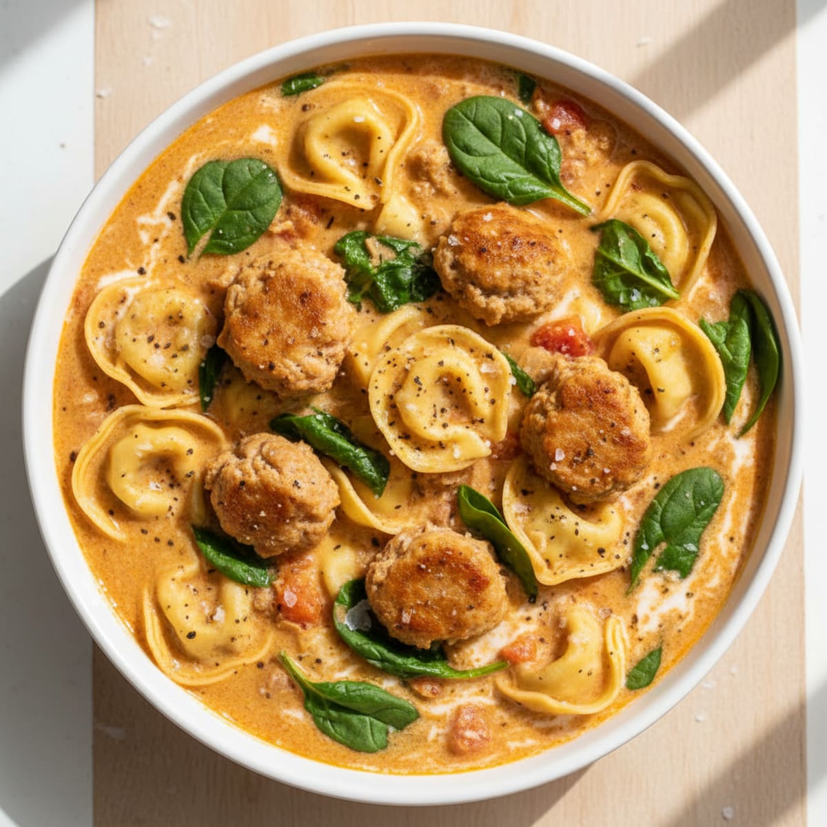 Creamy Sausage Tortellini Soup
