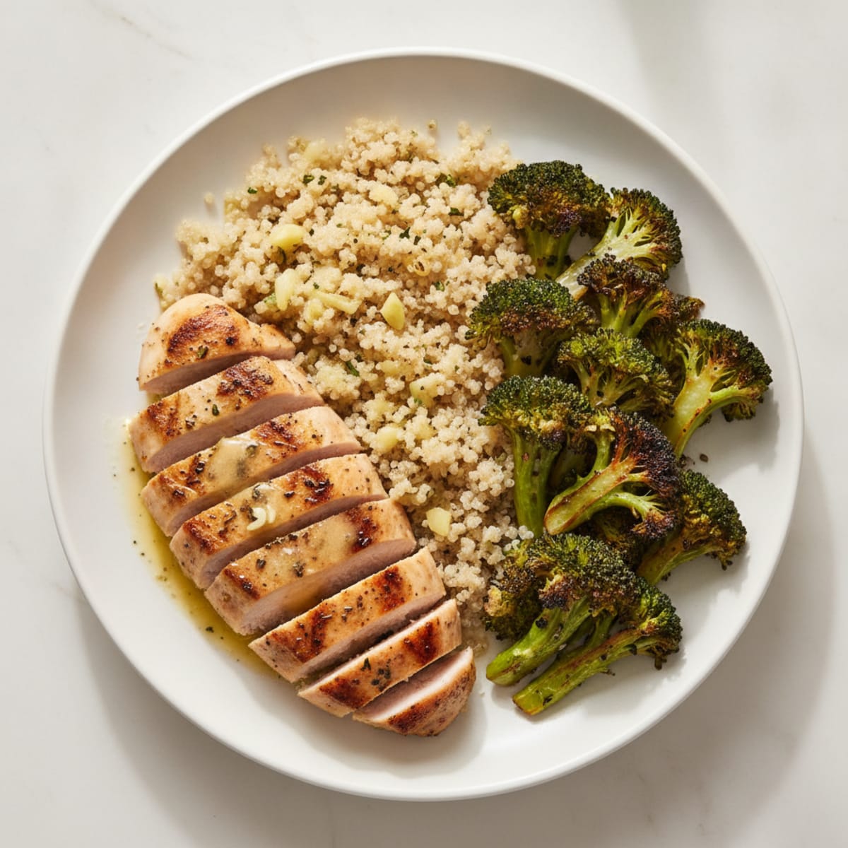 Grilled Turkey Breast with Quinoa and Roasted Broccoli