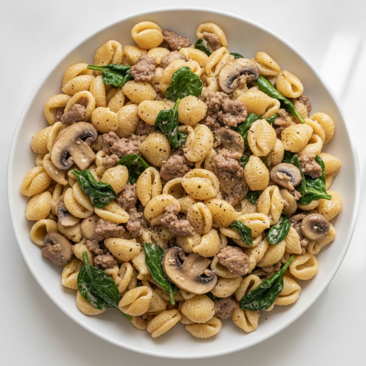 Hamburger Shell Pasta Skillet