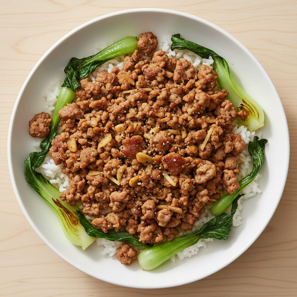 Savory Ginger-Garlic Ground Pork Bowl