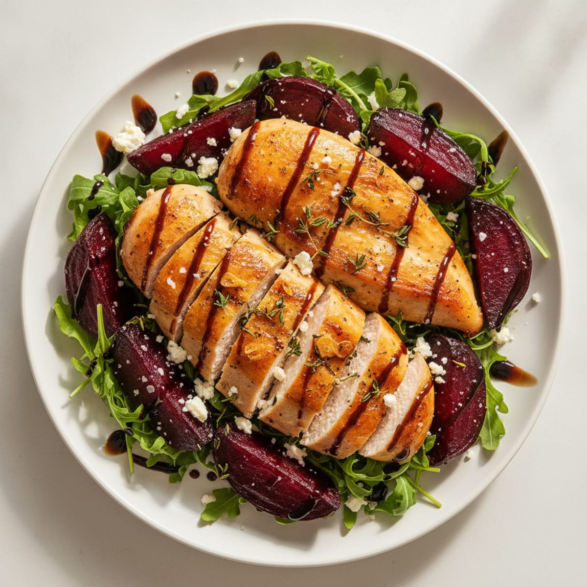 Roasted Beetroot and Chicken Filet with Herbs