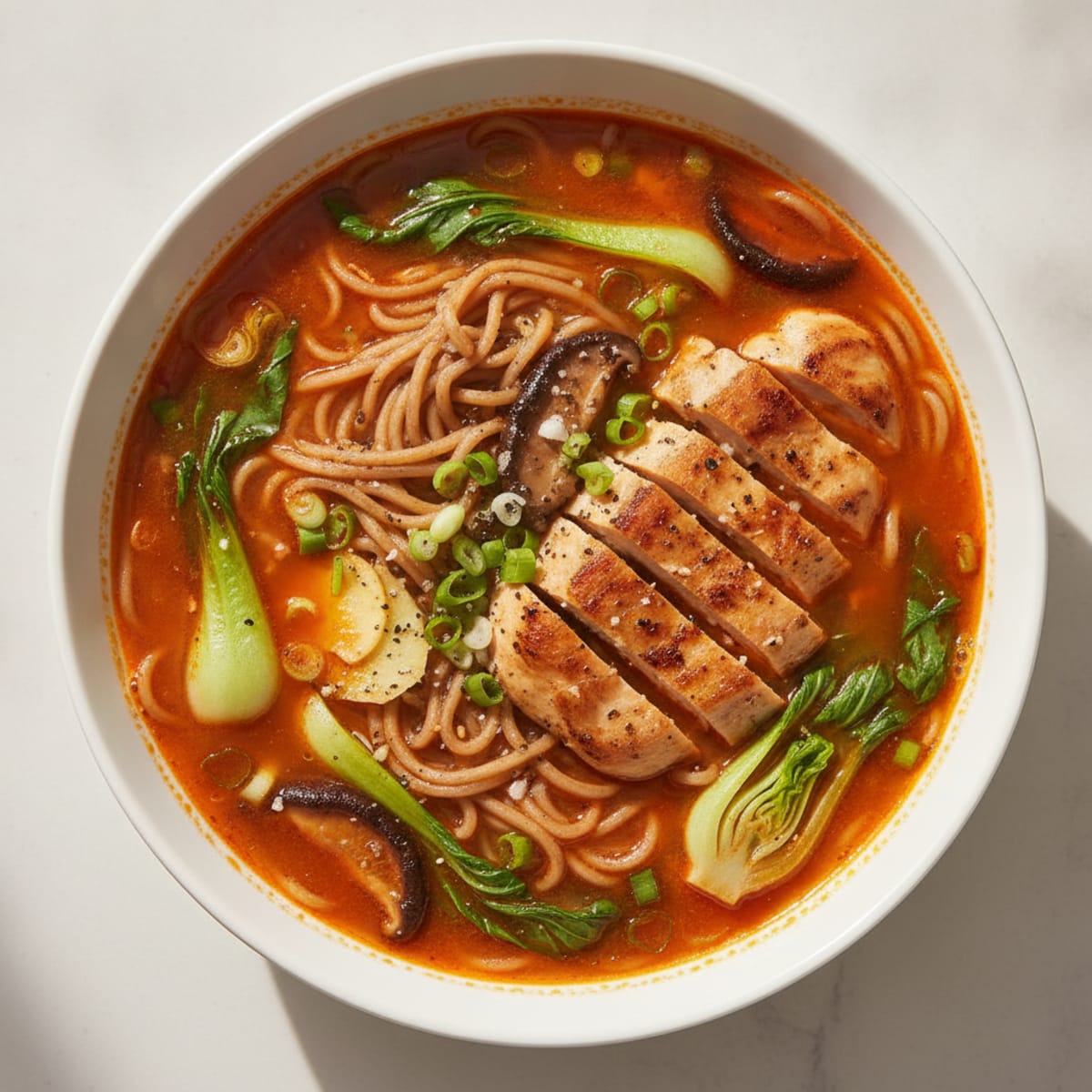 Sriracha Chicken Ramen Noodle Soup