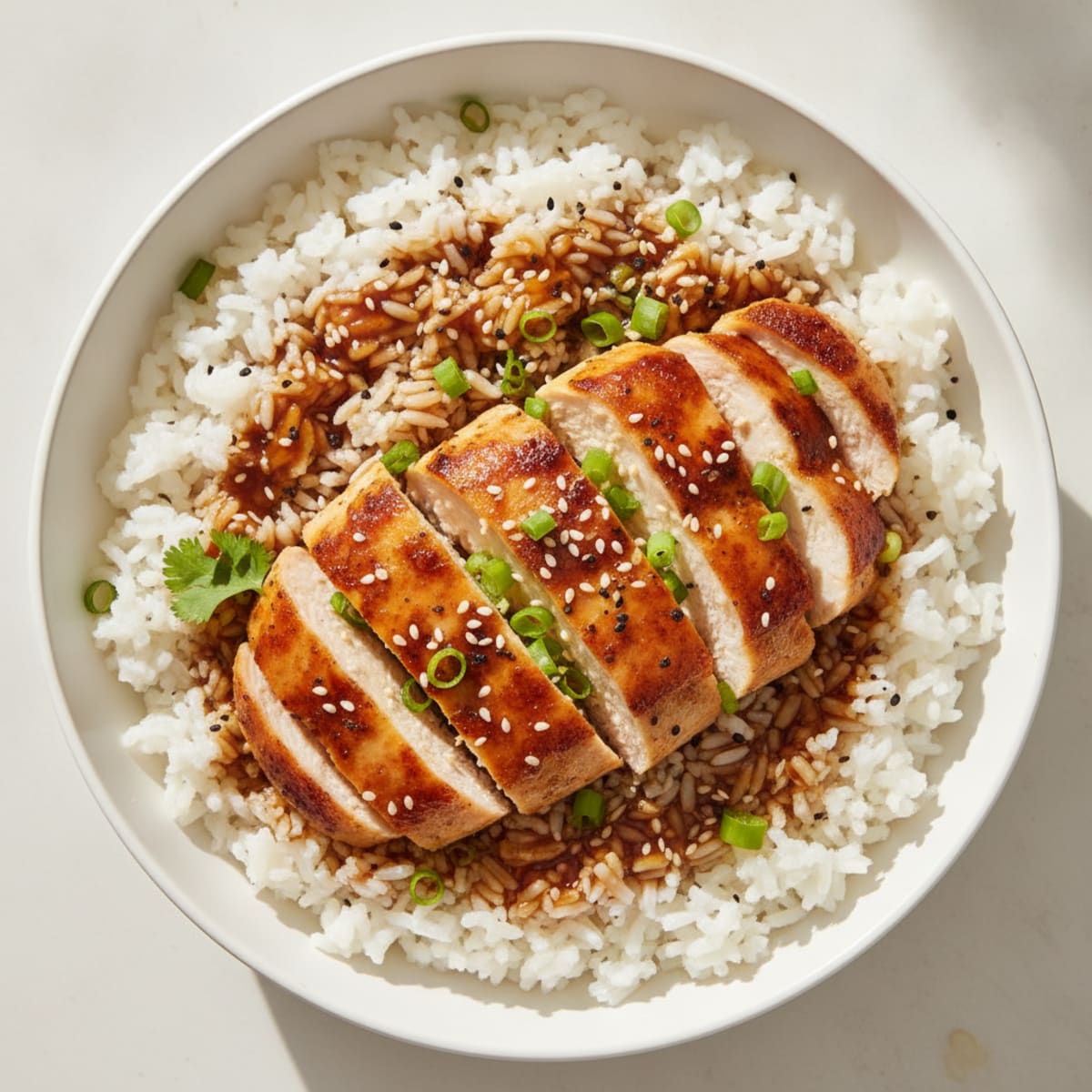 Savory Garlic Chicken and Rice Bowl