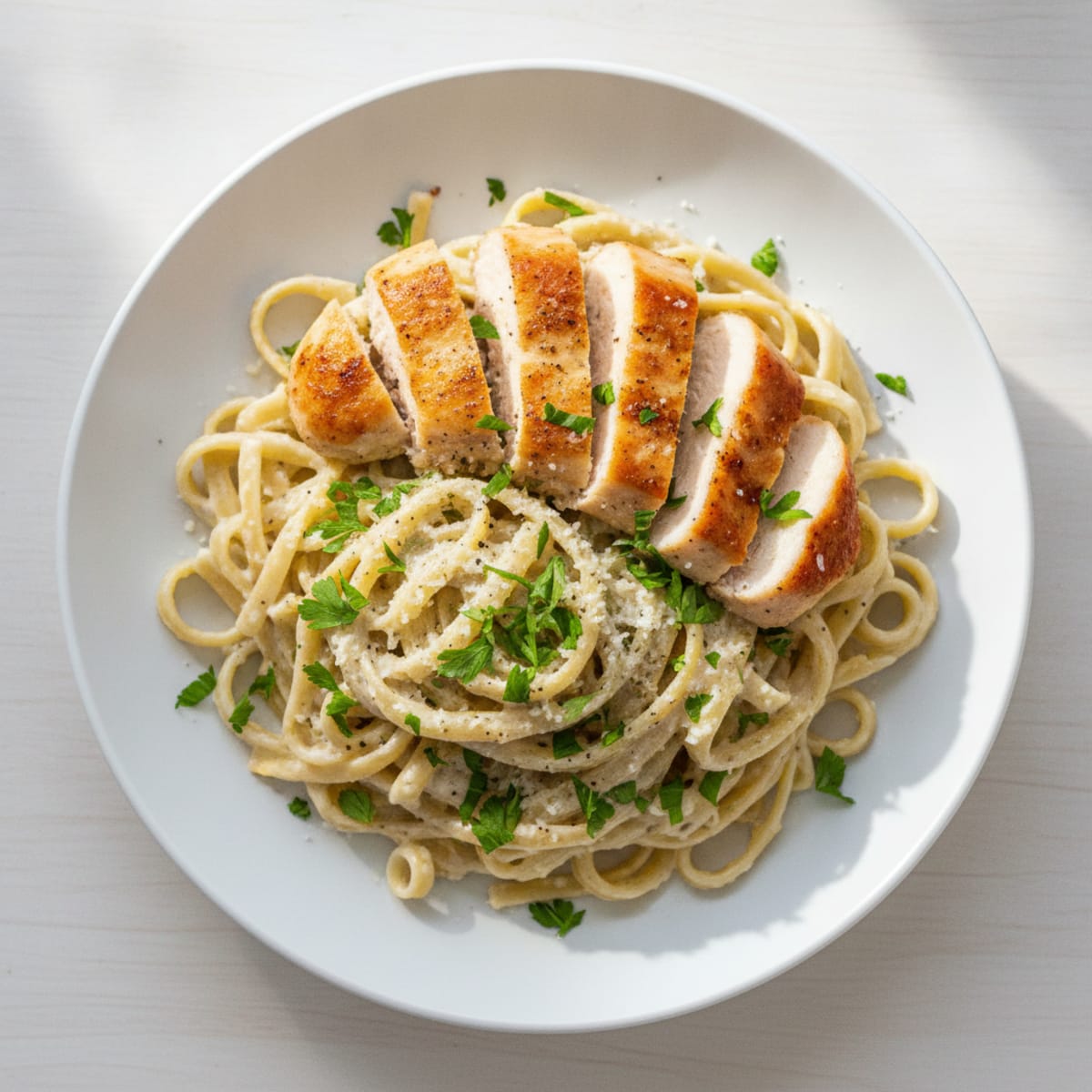 Chicken Alfredo with Fettuccine
