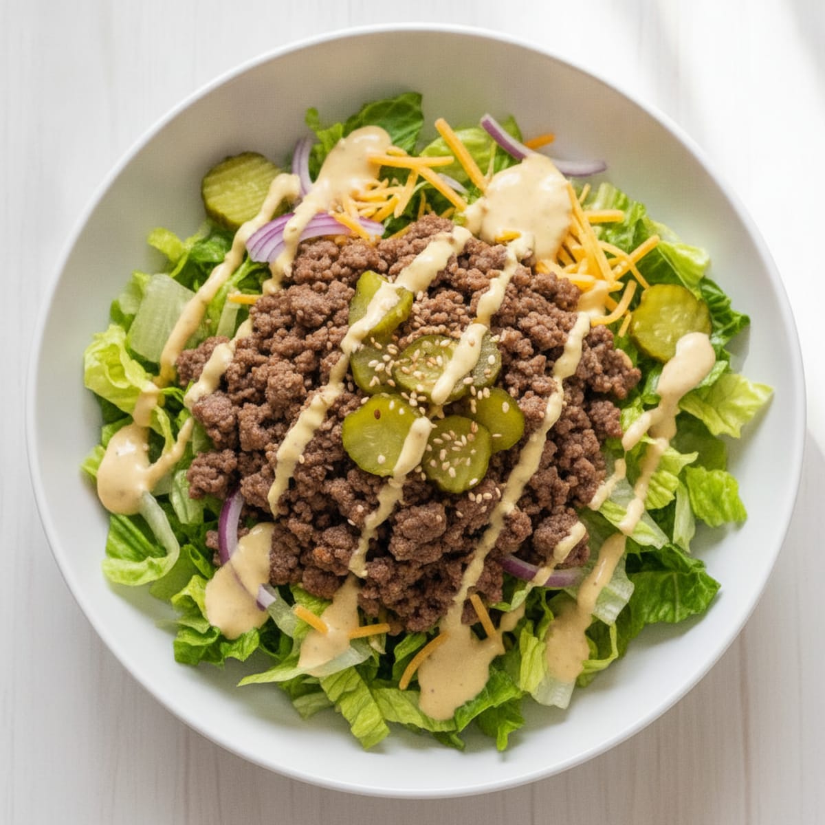 Big Mac Inspired Protein Bowl