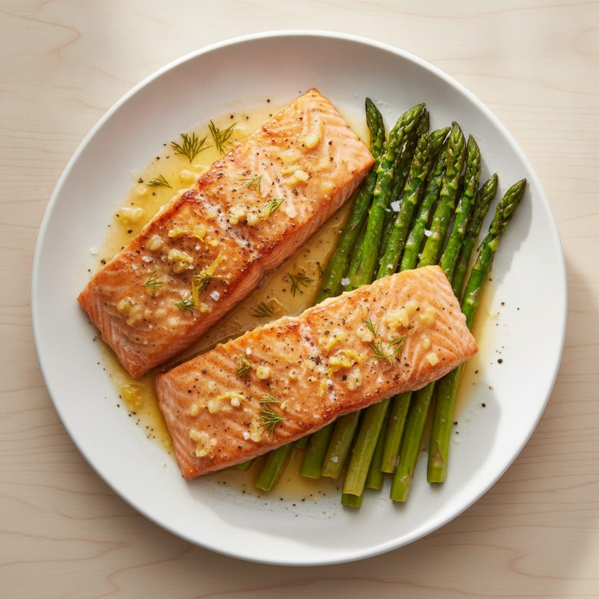 Baked Salmon with Roasted Asparagus