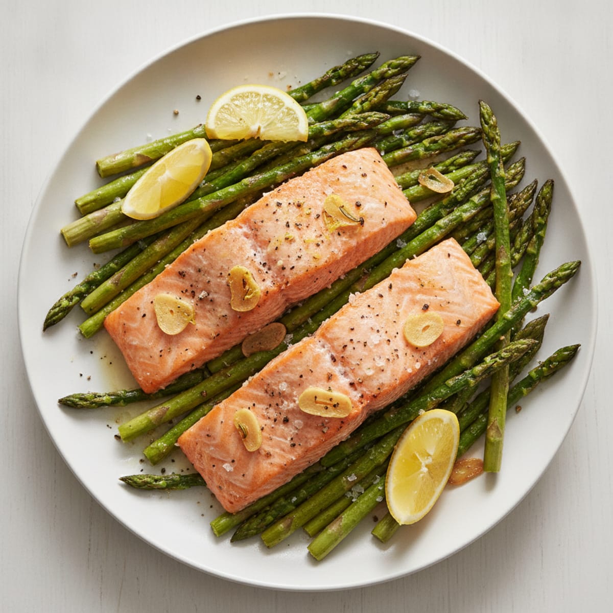 Baked Salmon with Roasted Asparagus