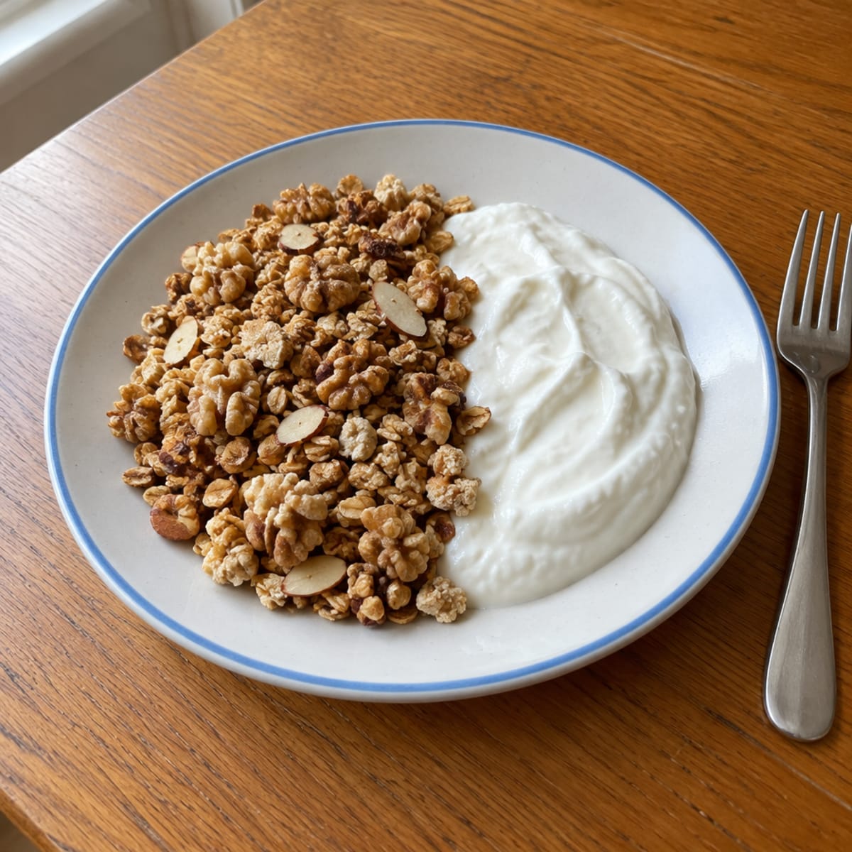 High-protein nut granola