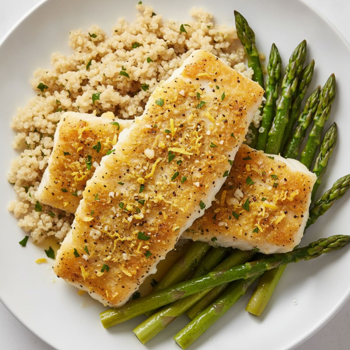 Lemon-Herb Baked Cod with Asparagus