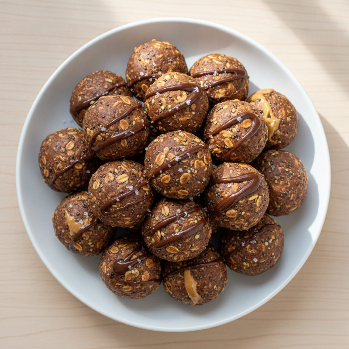 No-Bake Chocolate Peanut Butter Protein Balls