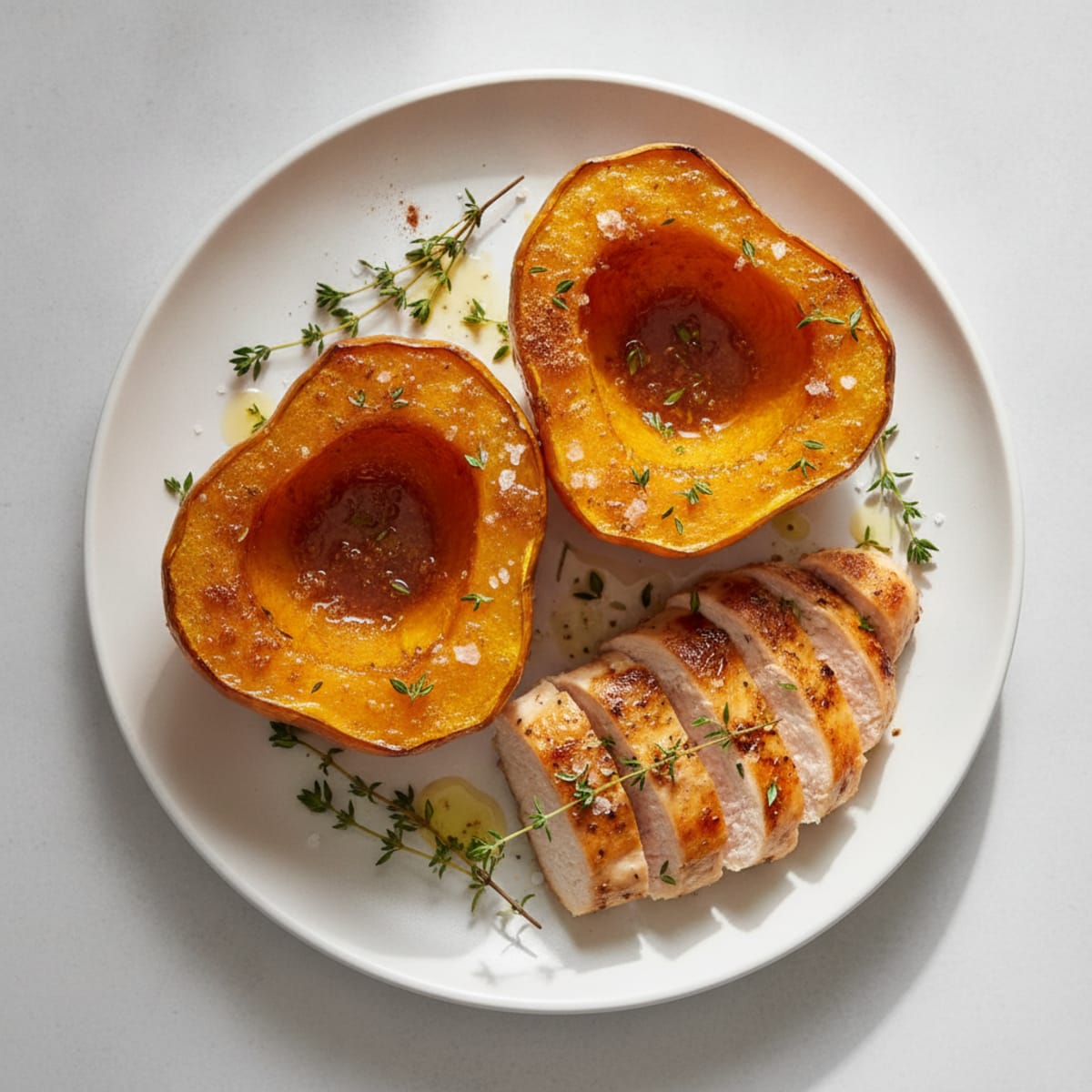 Roasted Acorn Squash with Brown Sugar Glaze