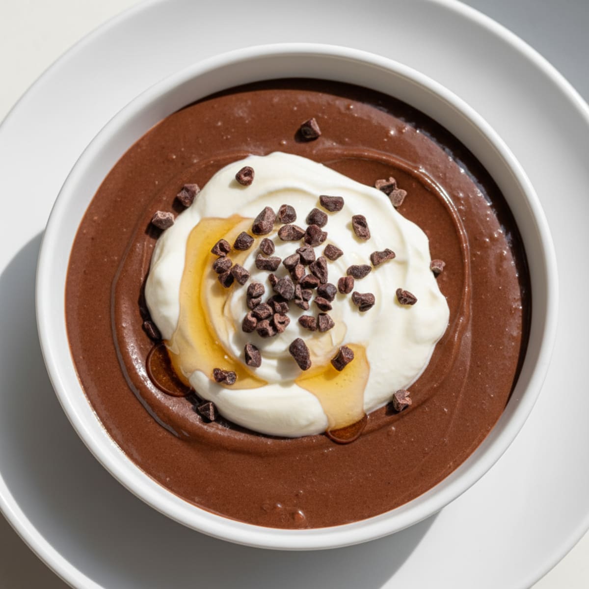 Silky Chocolate Protein Pudding with Greek Yogurt