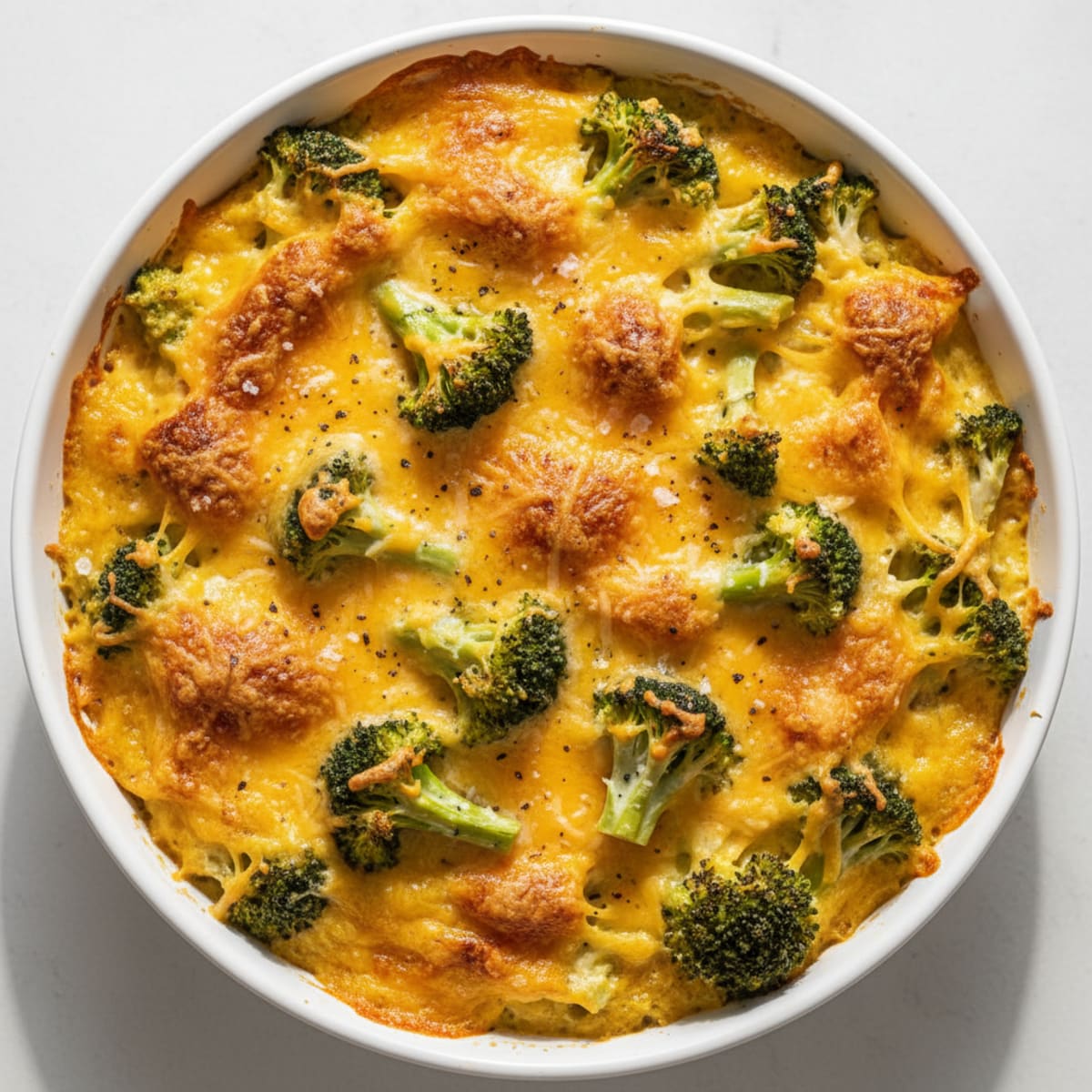 Baked Broccoli and Cheddar Gratin