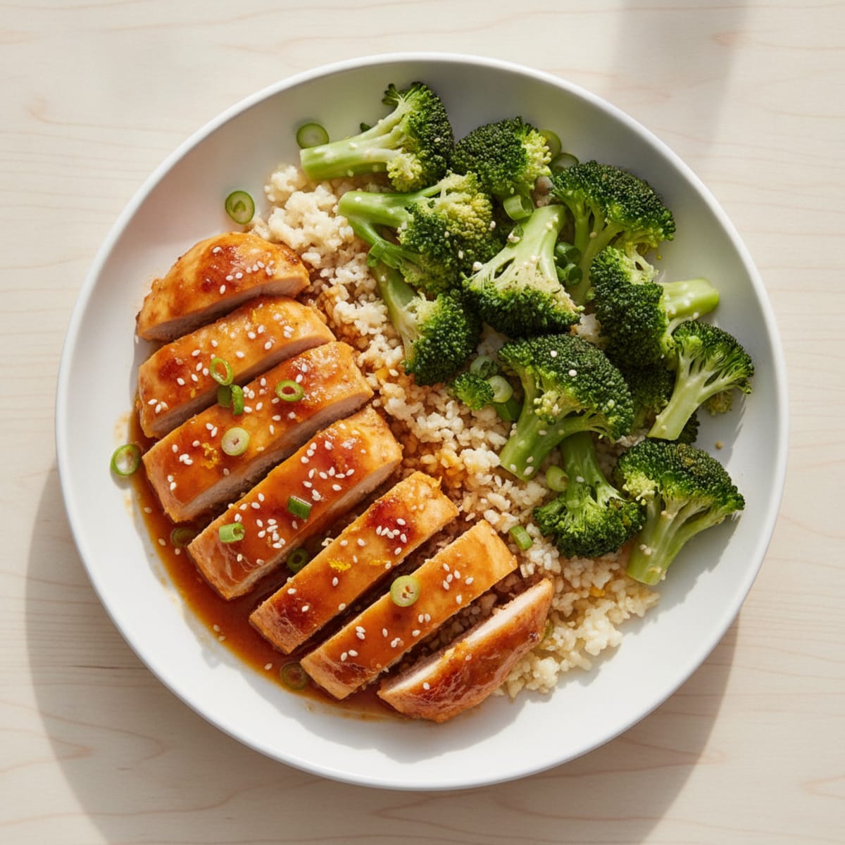 Orange Glazed Chicken with Broccoli