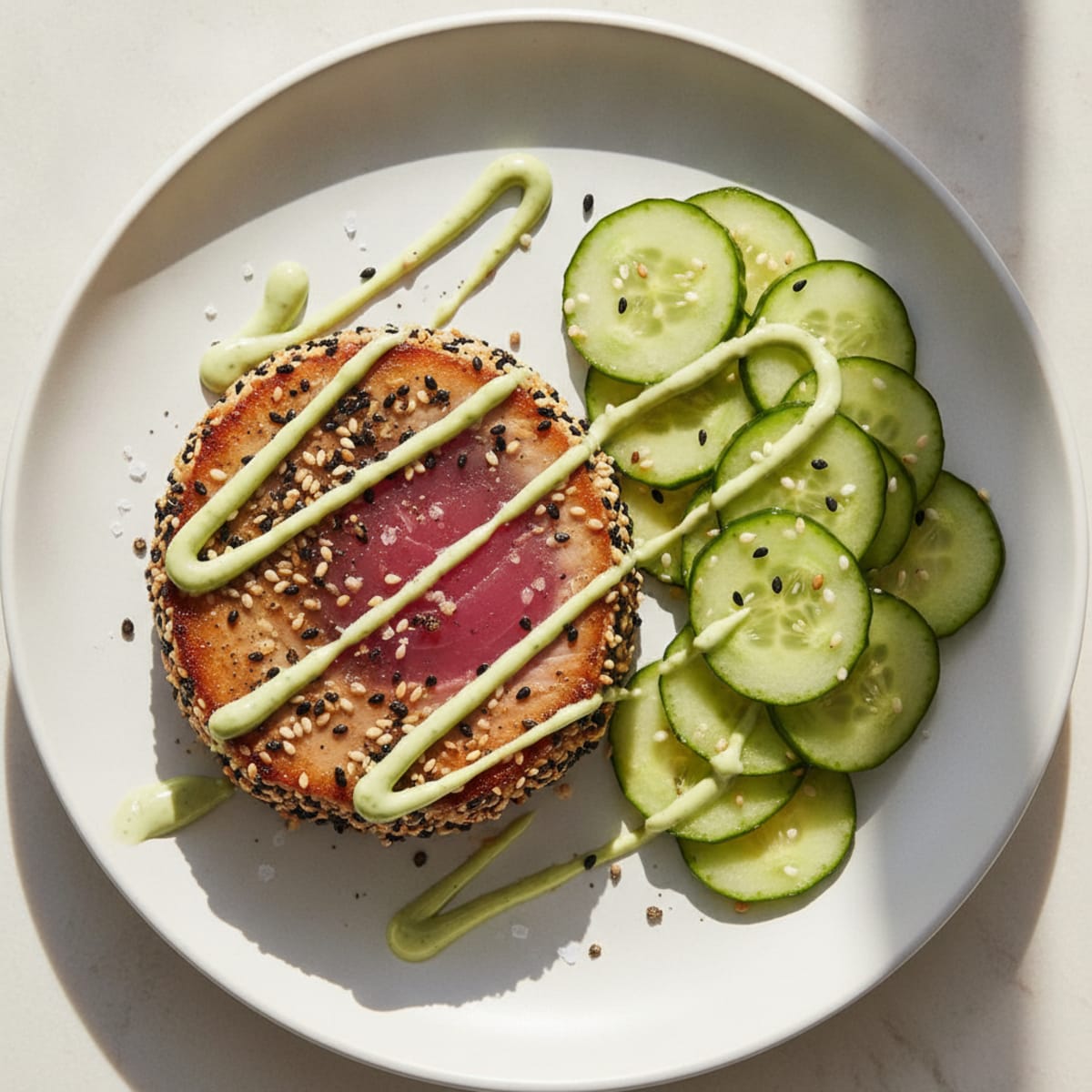 Pan-Seared Ahi Tuna with Wasabi Mayo