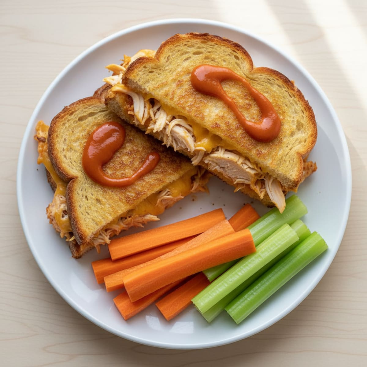 Buffalo Chicken Grilled Cheese Sandwich