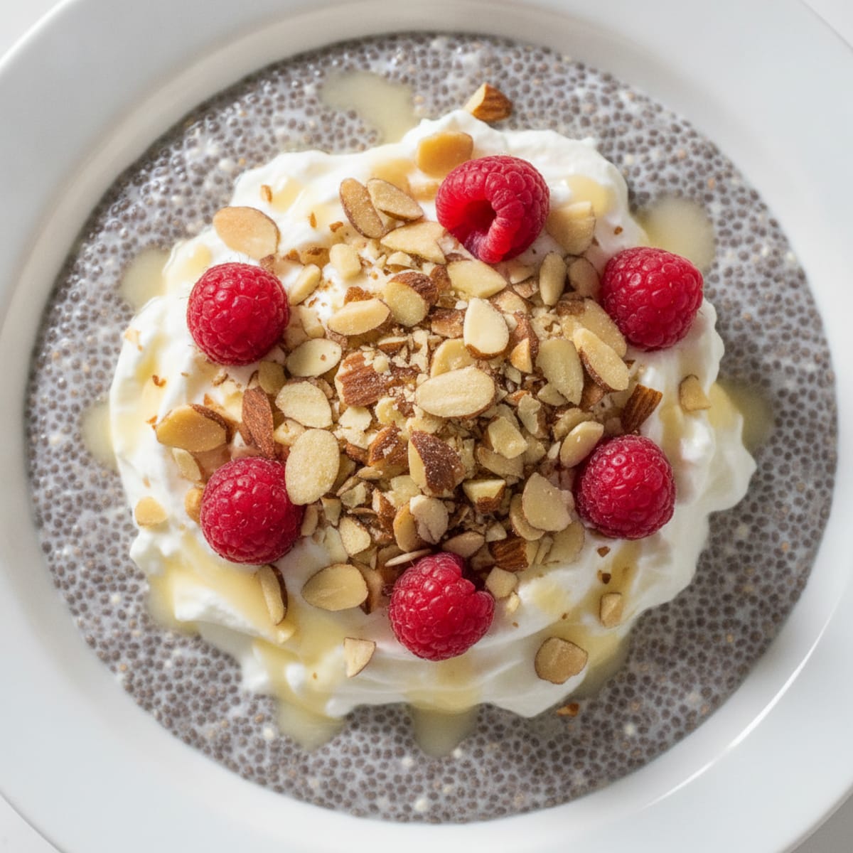 Raw Almond Chia Protein Pudding with Greek Yogurt