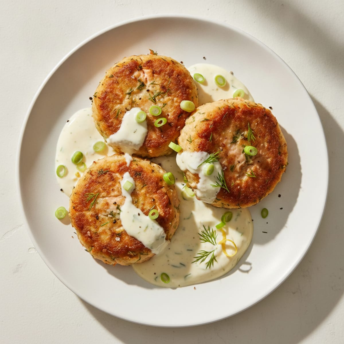 Pan-Seared Salmon Patties with Dill