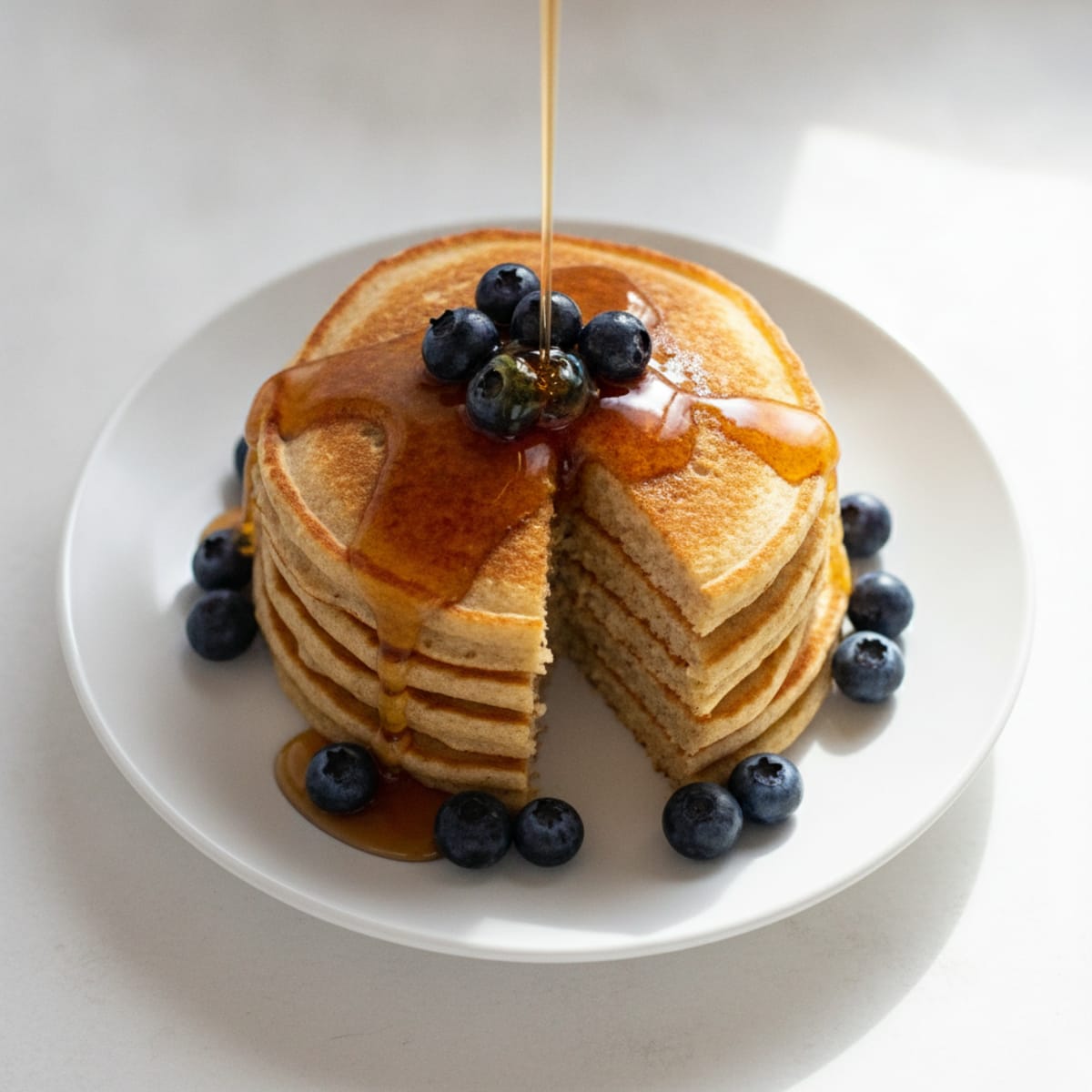 Classic Buttermilk Pancakes with Maple Syrup