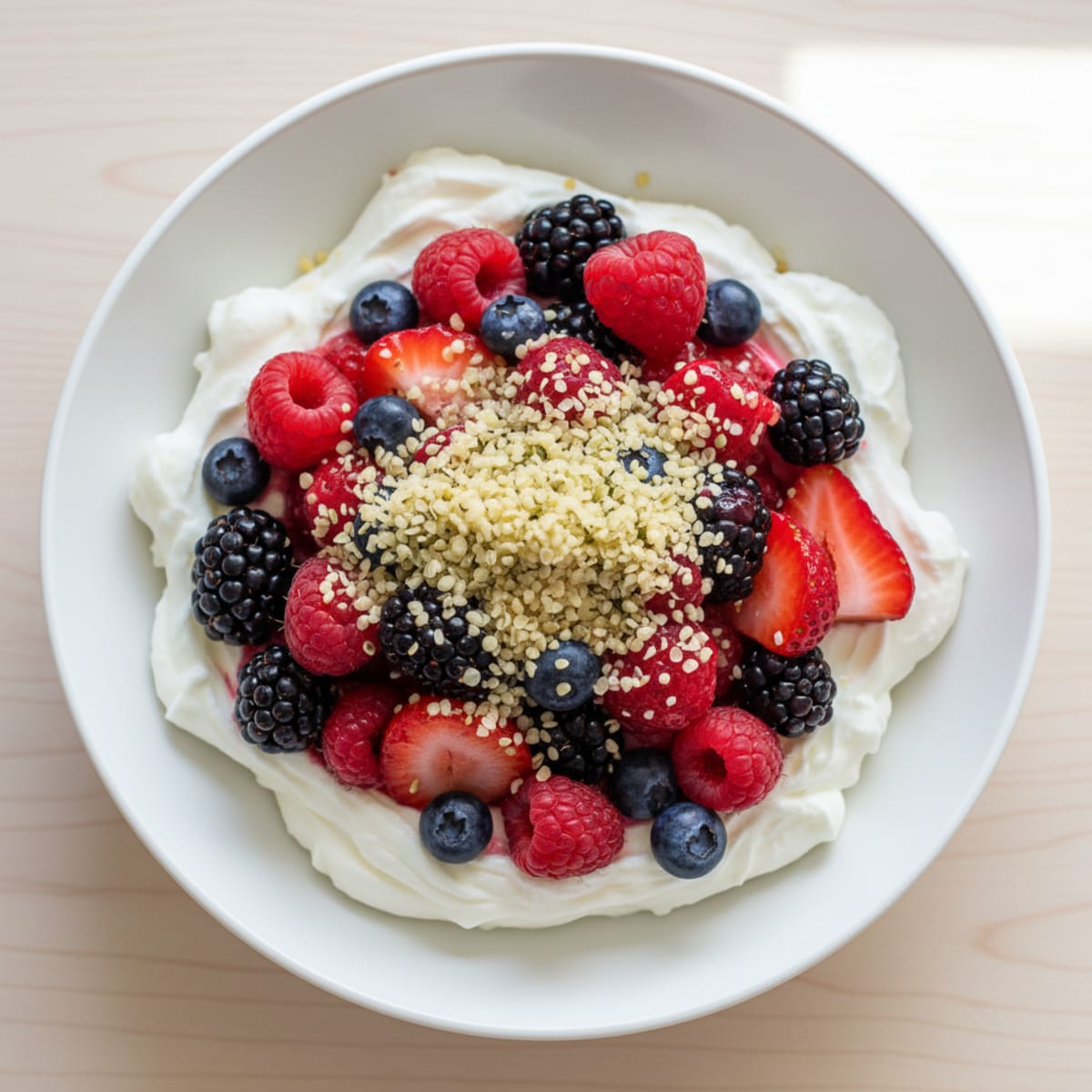 Silky Greek Yogurt Protein Parfait with Mixed Berries