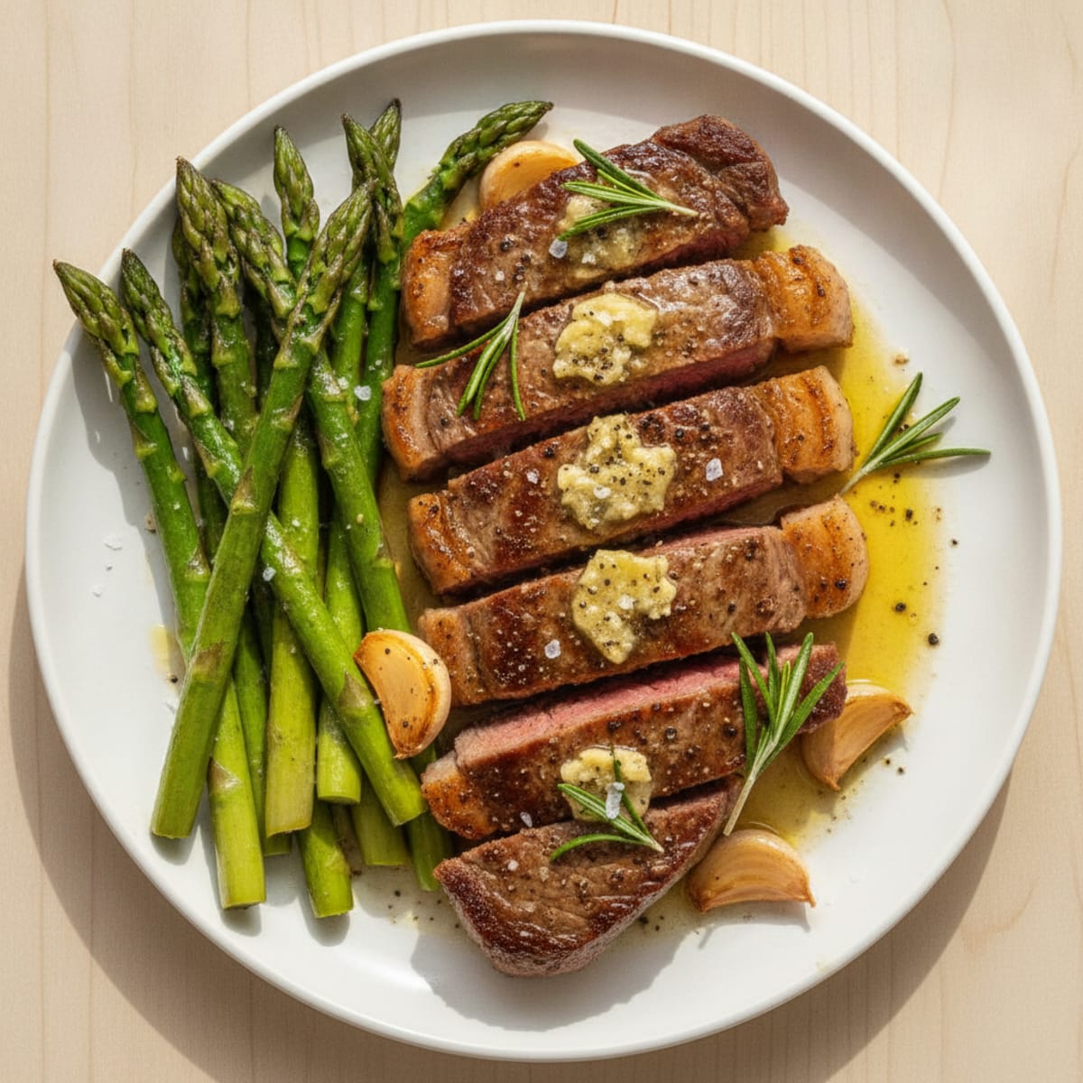 Pan-Seared Skirt Steak with Garlic Butter