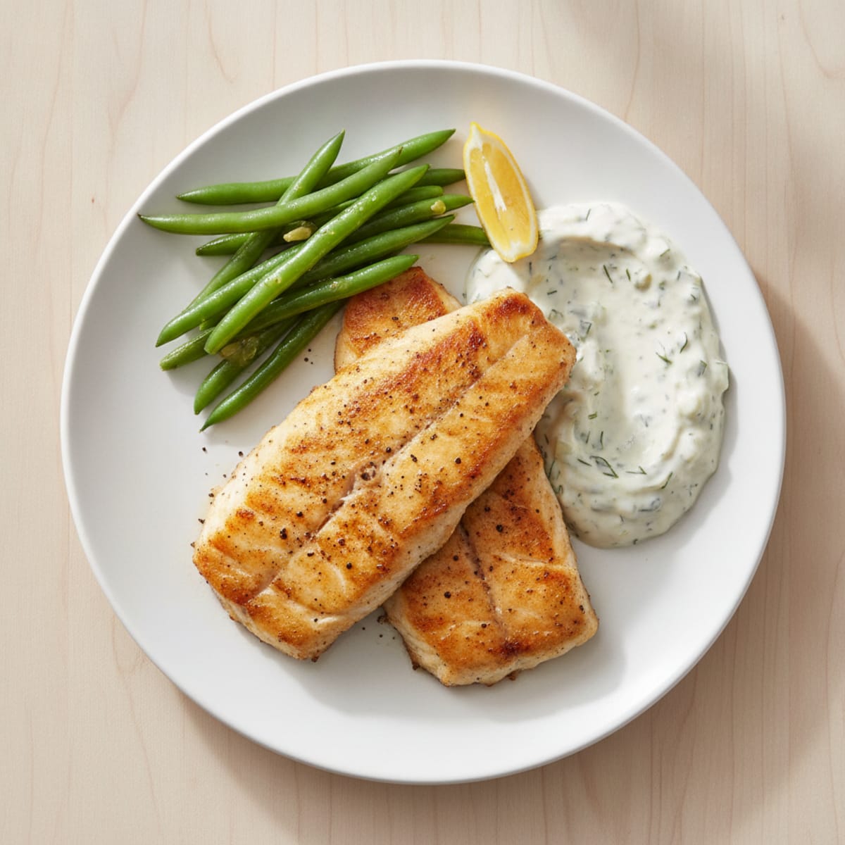Pan-Seared Catfish with Tartar Sauce