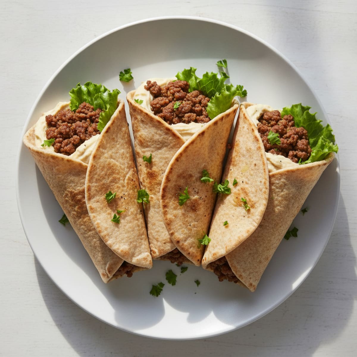 Ground Beef Souvlaki Pita Wraps