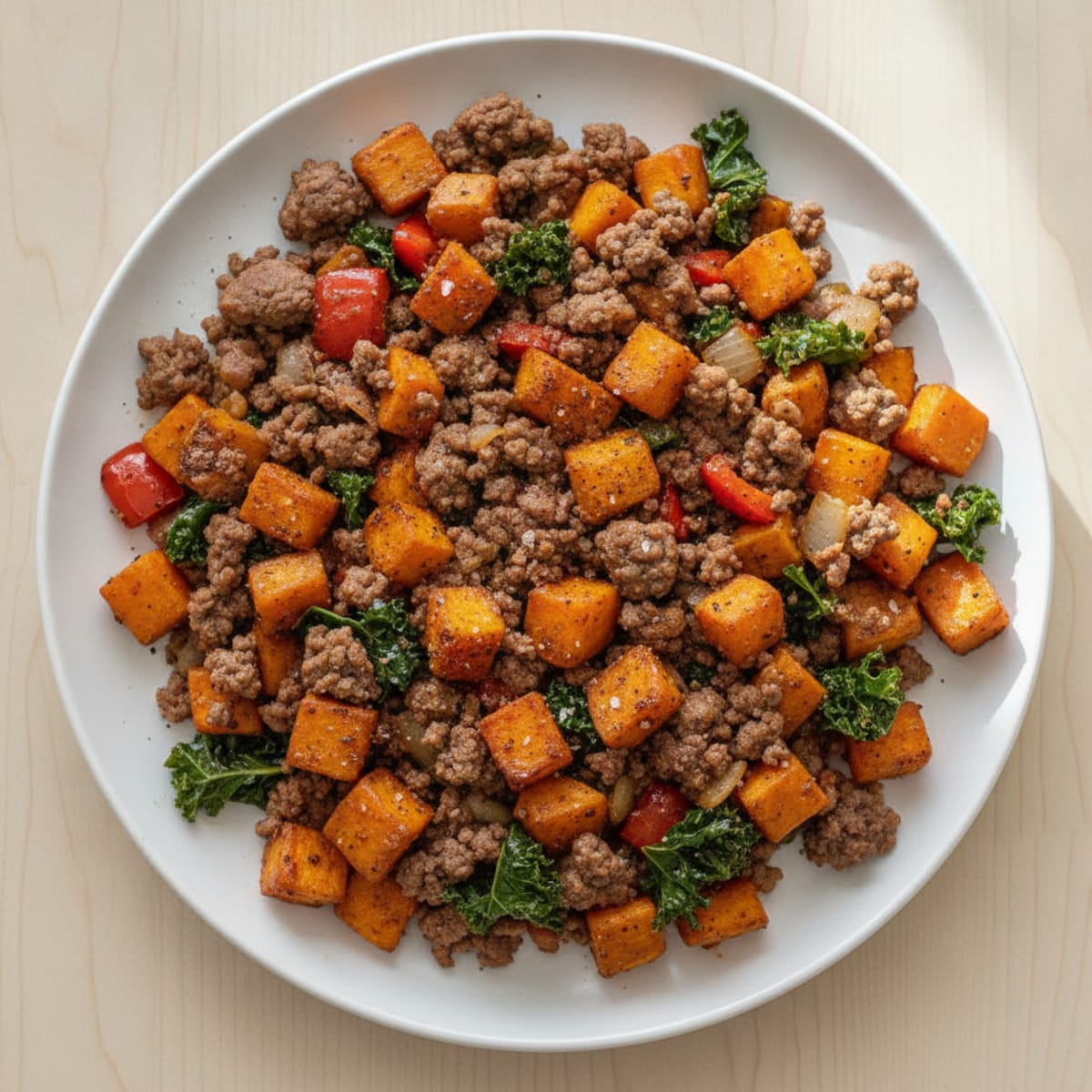 Ground Beef and Sweet Potato Skillet