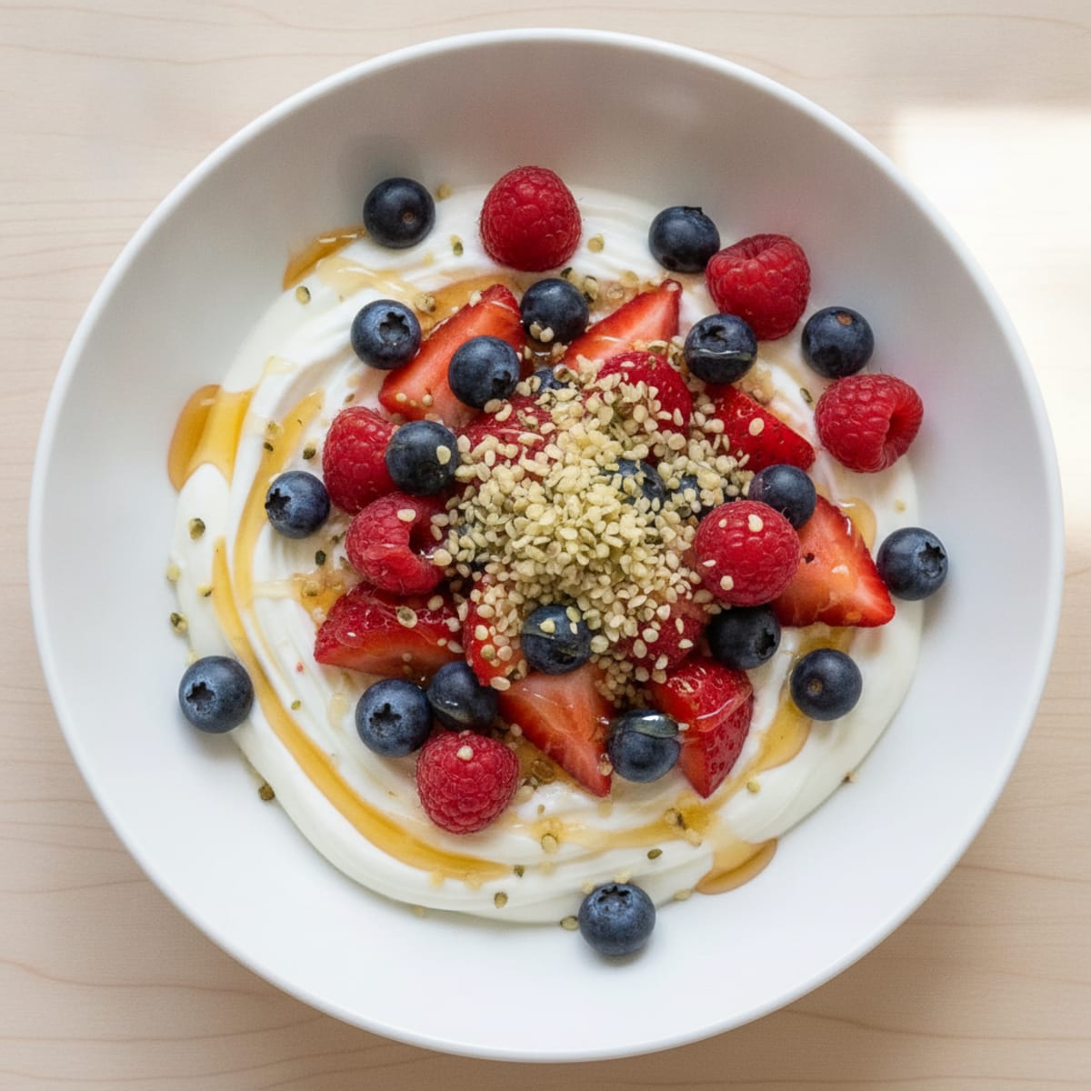 Greek Yogurt Protein Parfait with Mixed Berries